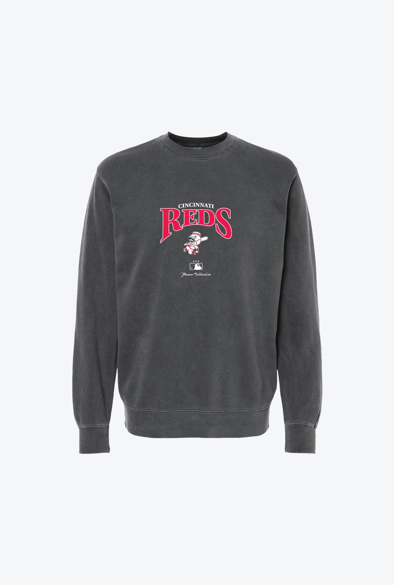 Cincinnati Reds Pigment Dye Crewneck - Black