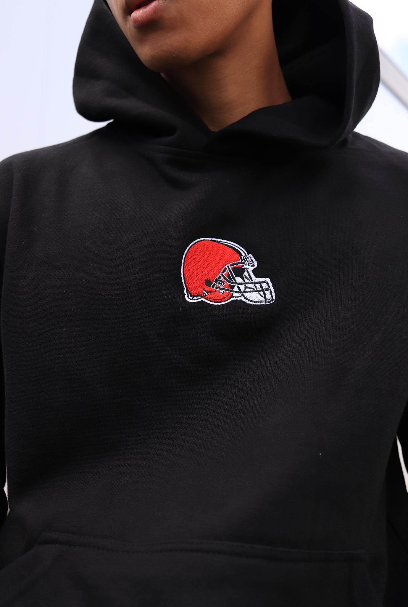 Cleveland Browns Logo Heavyweight Hoodie - Black