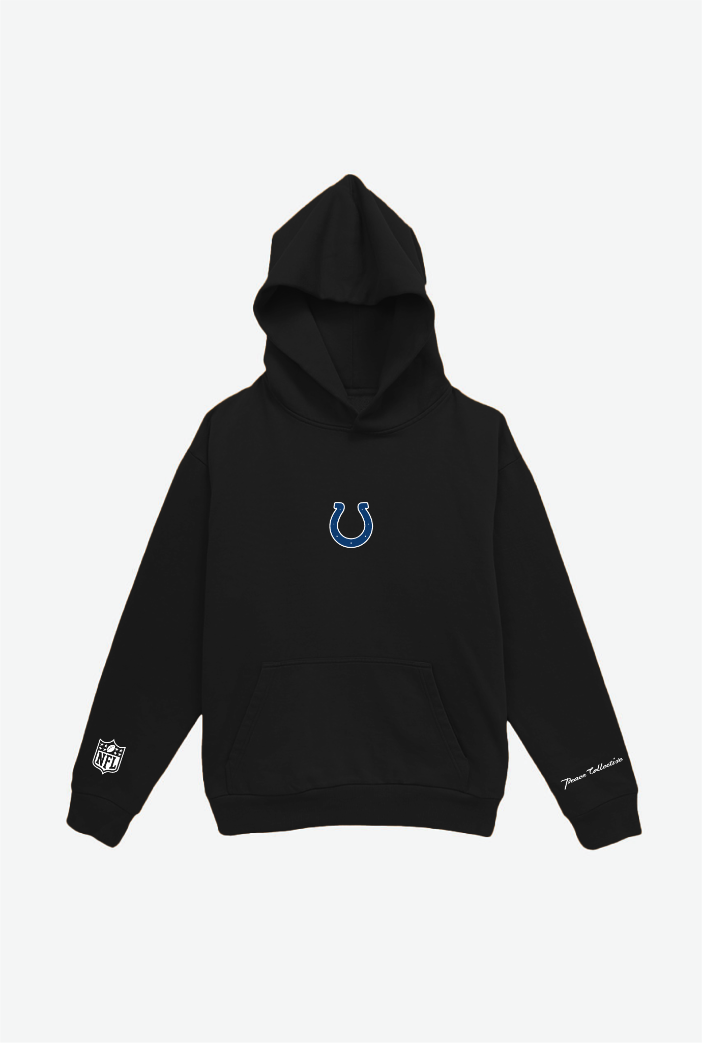 Schwerer Kapuzenpullover mit Logo der Indianapolis Colts – Schwarz