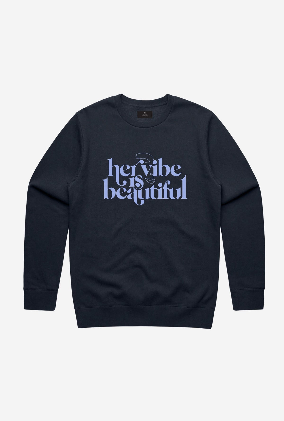 Her Vibe is Beautiful Crewneck - Navy