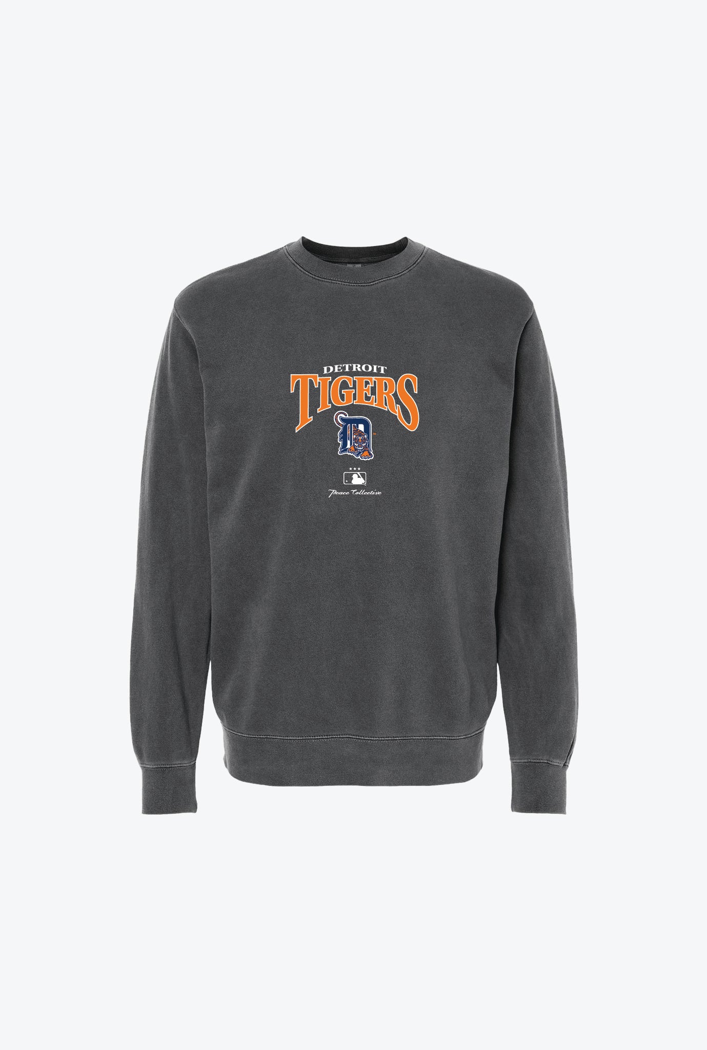 Detroit Tigers Pigment Dye Crewneck - Black