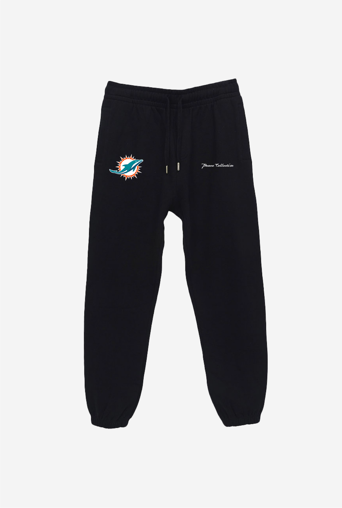 Pantalon de jogging épais avec logo des Dolphins de Miami - Noir