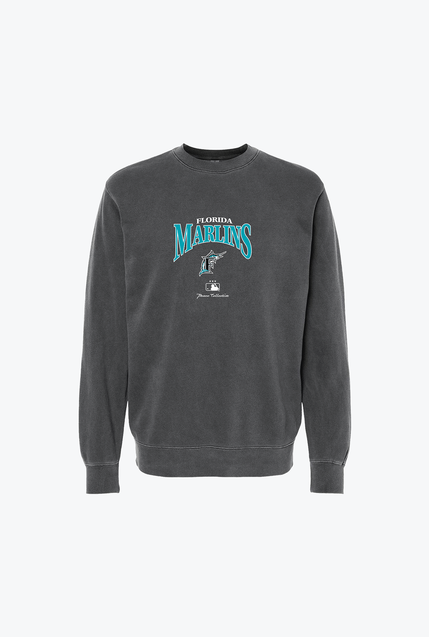 Miami Marlins Vintage Embroidered Crewneck - Black