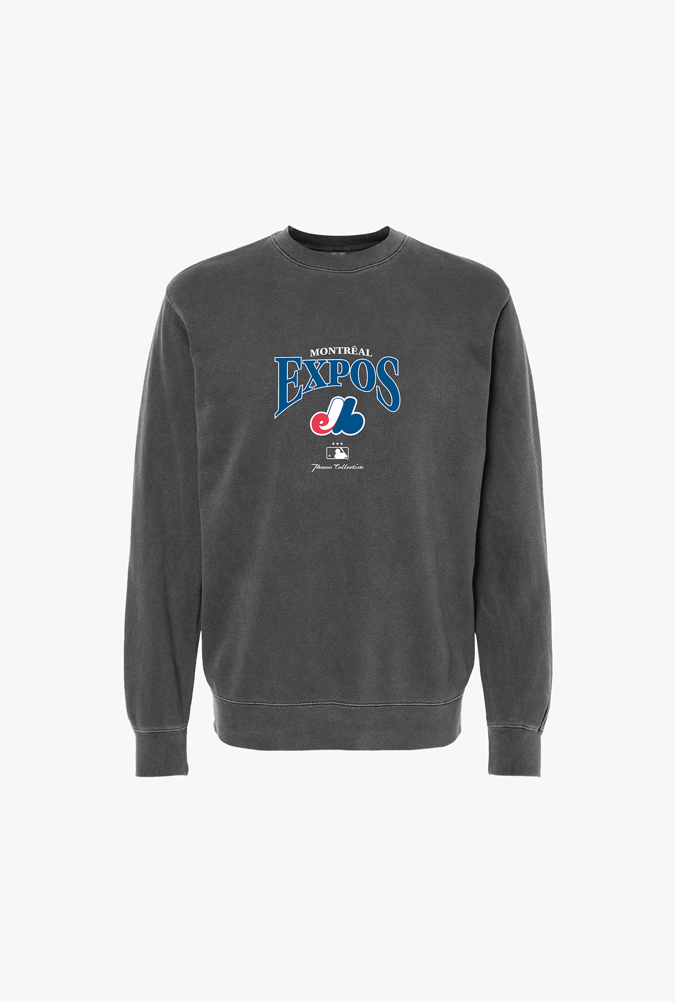 Montreal Expos Vintage bestickter Rundhalsausschnitt - Schwarz