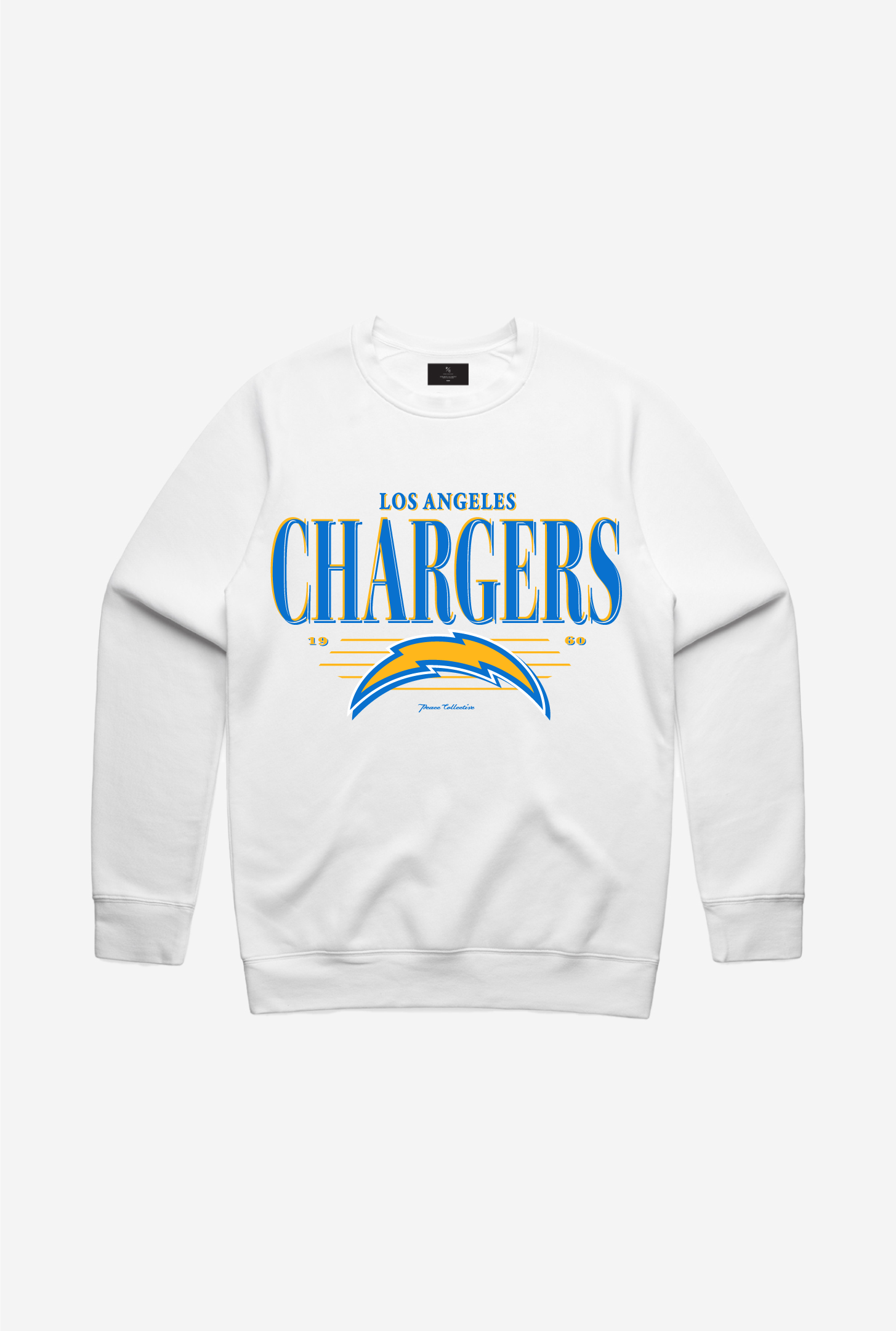 Los Angeles Chargers Throwback Crewneck - White