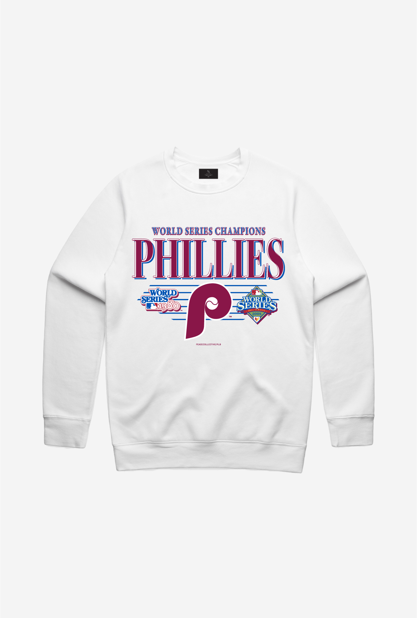 Pull ras du cou rétro des Philadelphia Phillies - Blanc