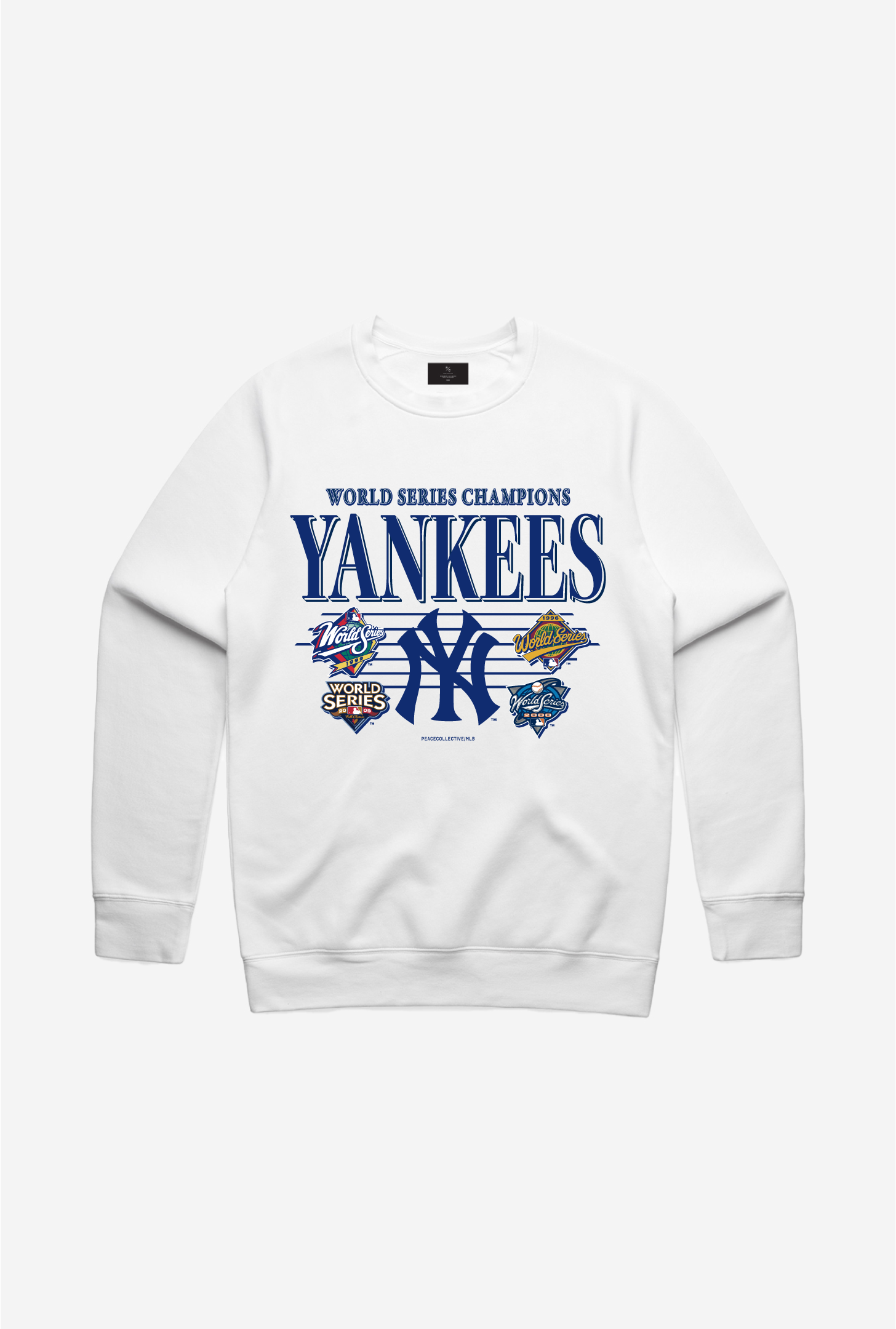 Pull ras du cou rétro des Yankees de New York - Blanc