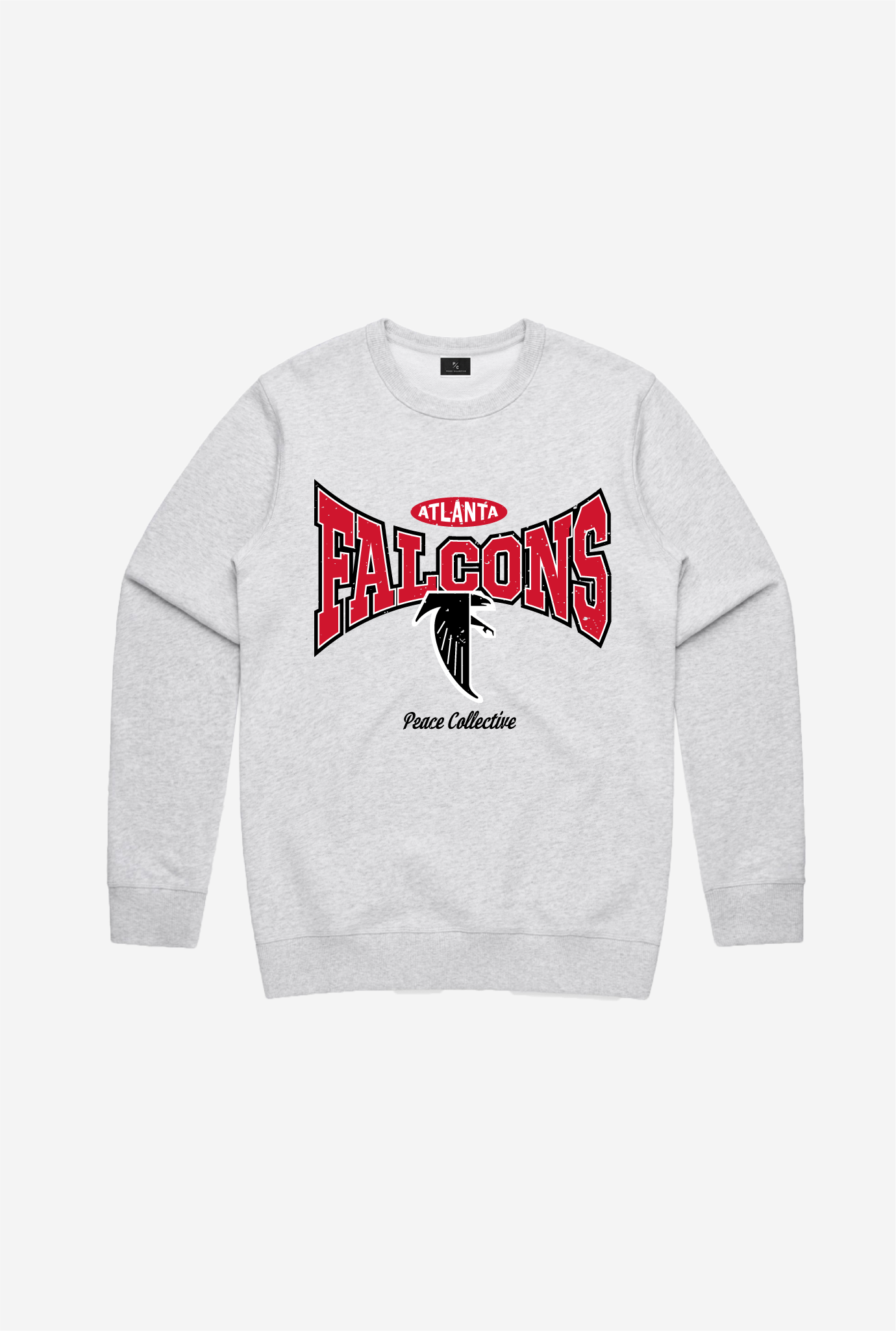 Atlanta Falcons Washed Graphic Crewneck - Ash