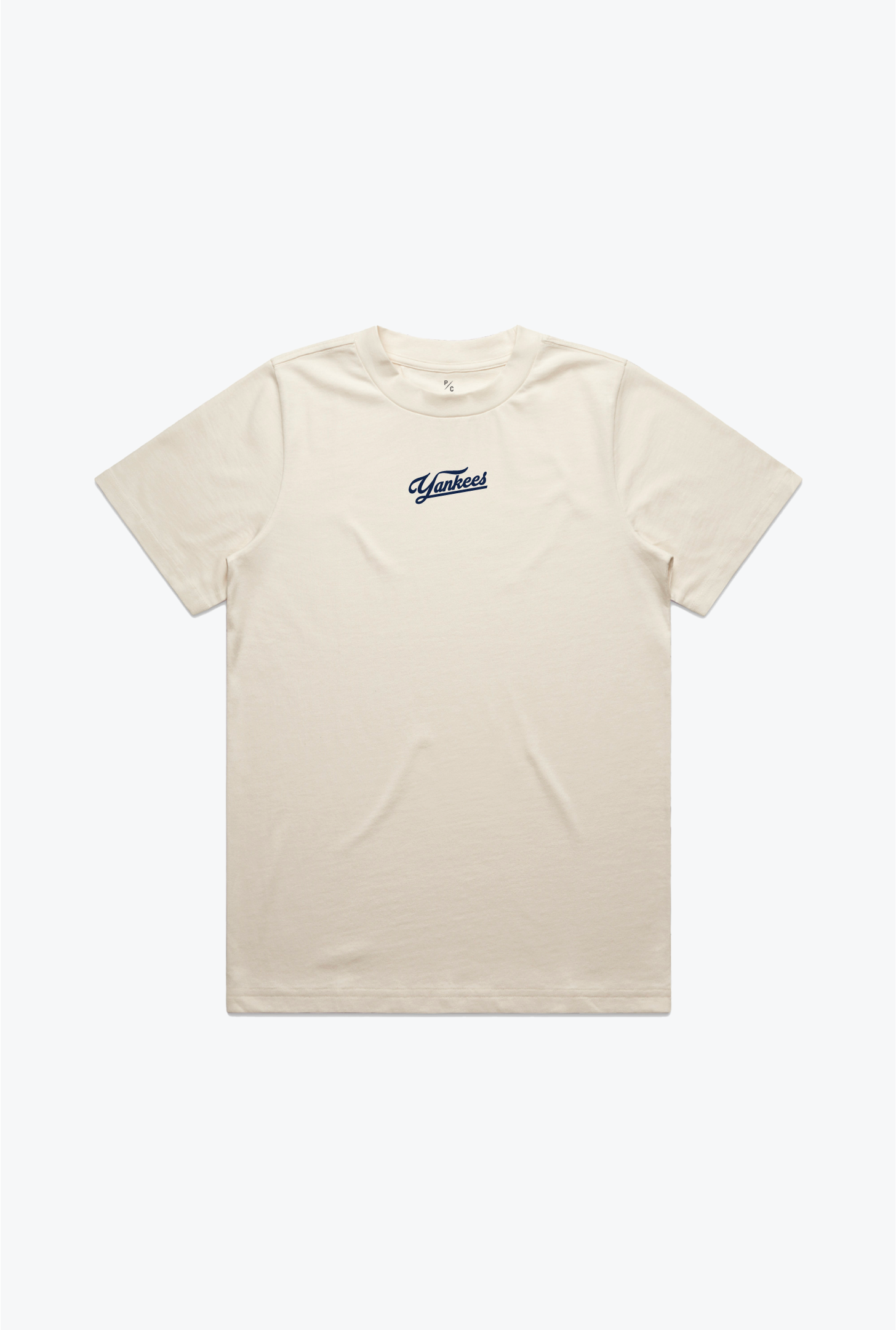New York Yankees Women's Heavyweight T-Shirt - Natural
