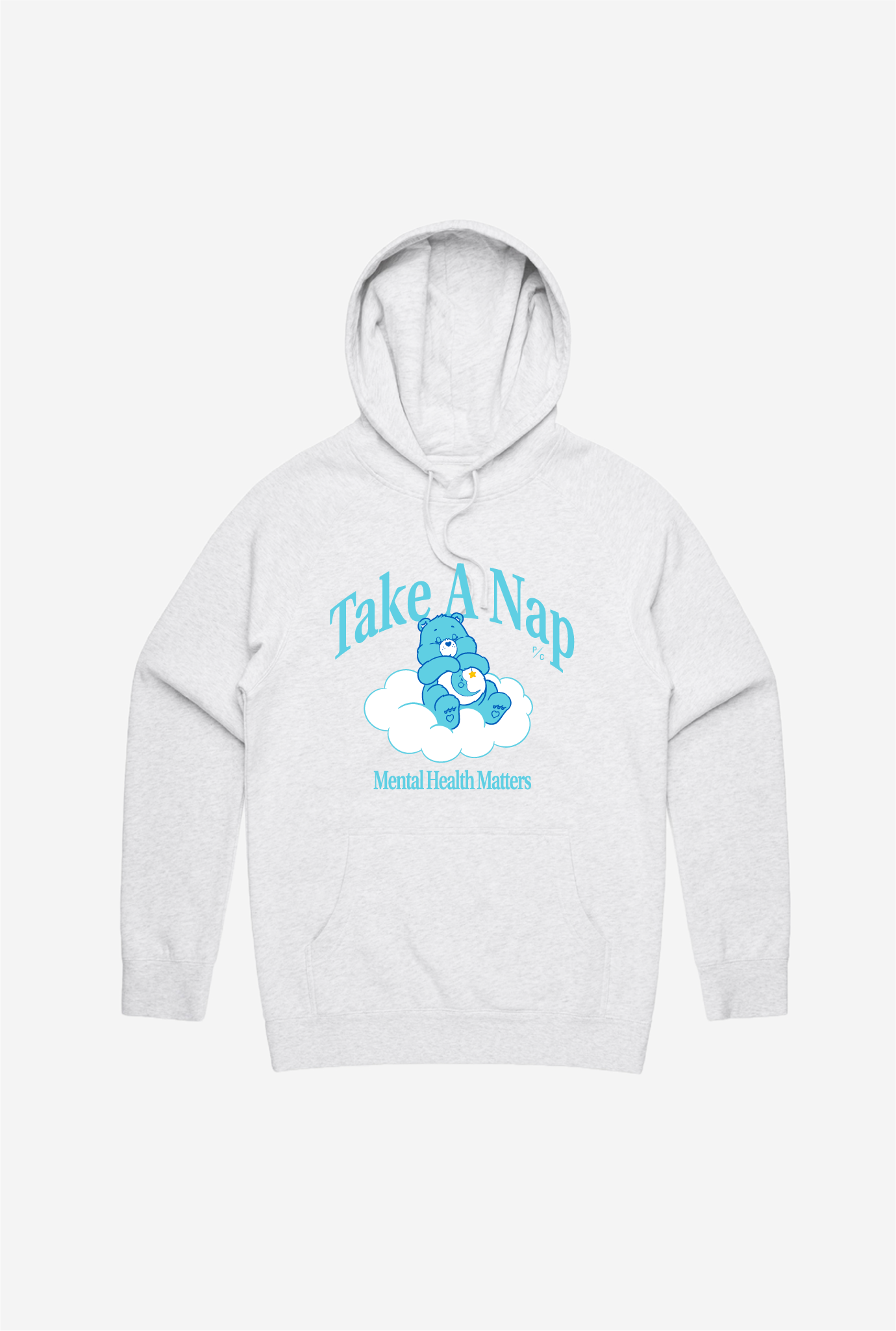 Take a Nap Bedtime Bear Hoodie - Ash