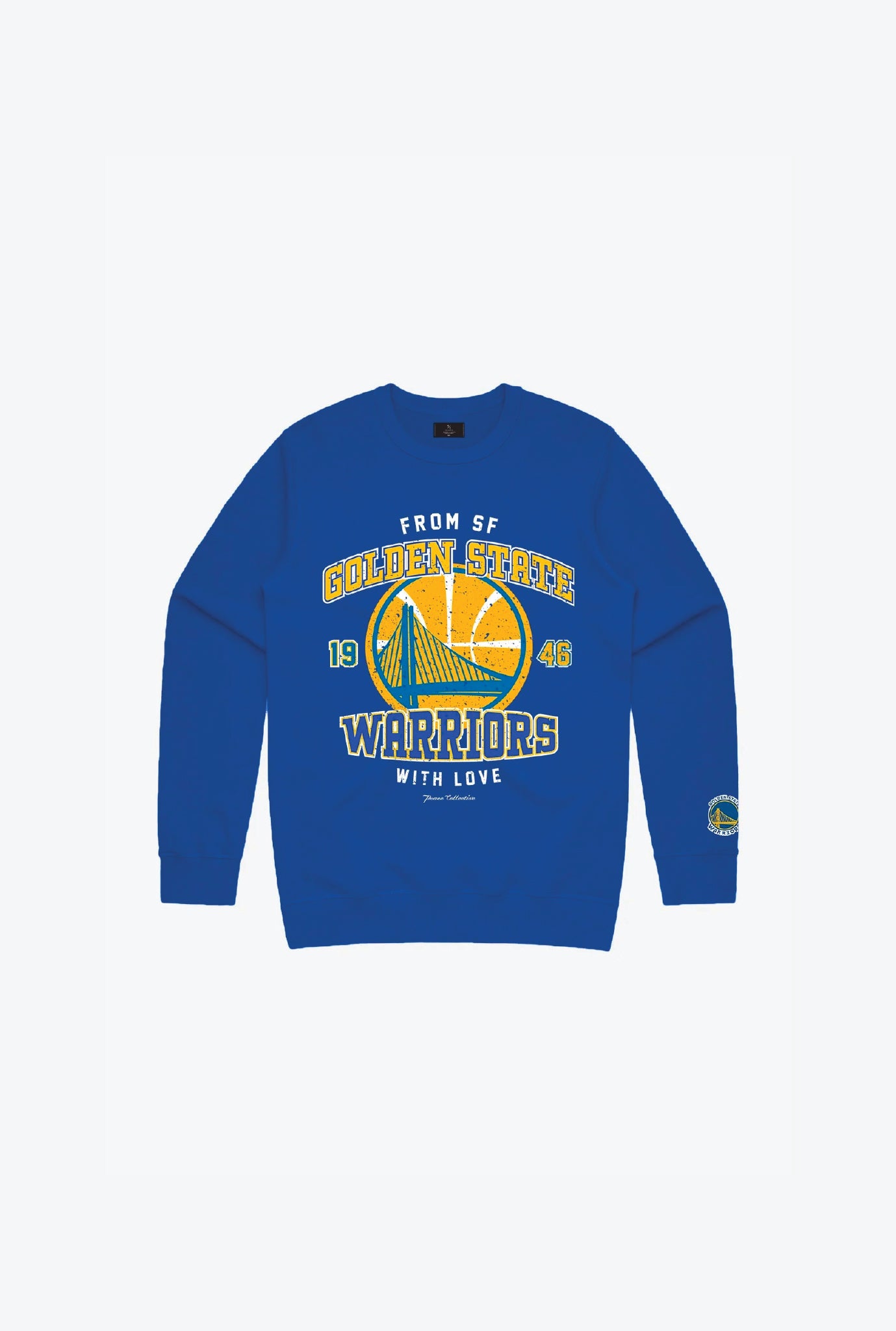 Golden State Warriors Washed Kids Crewneck - Royal