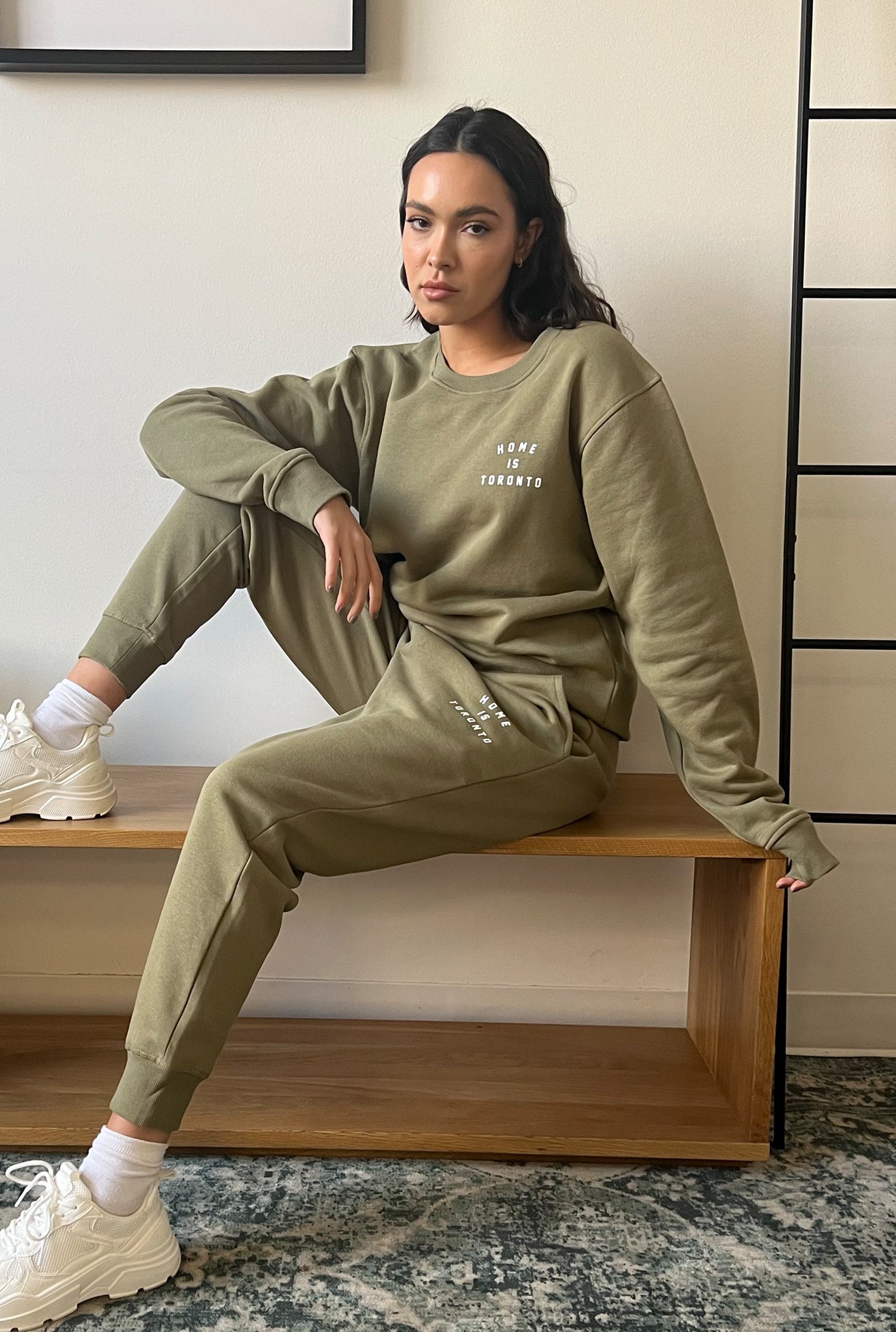 Home is Toronto Jogger - Olive
