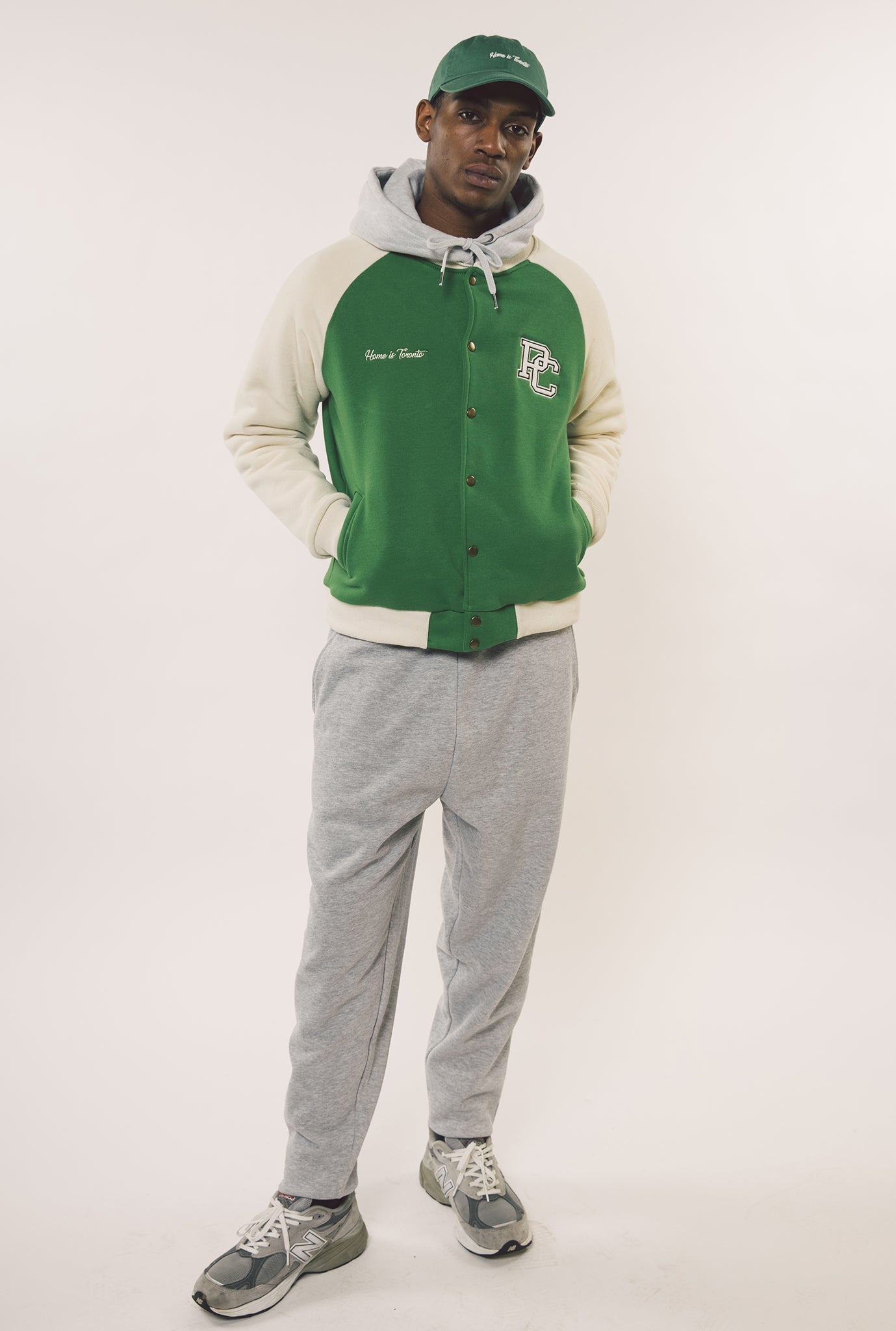 Home is Toronto Baseball Bomber - Kelly Green/Natural