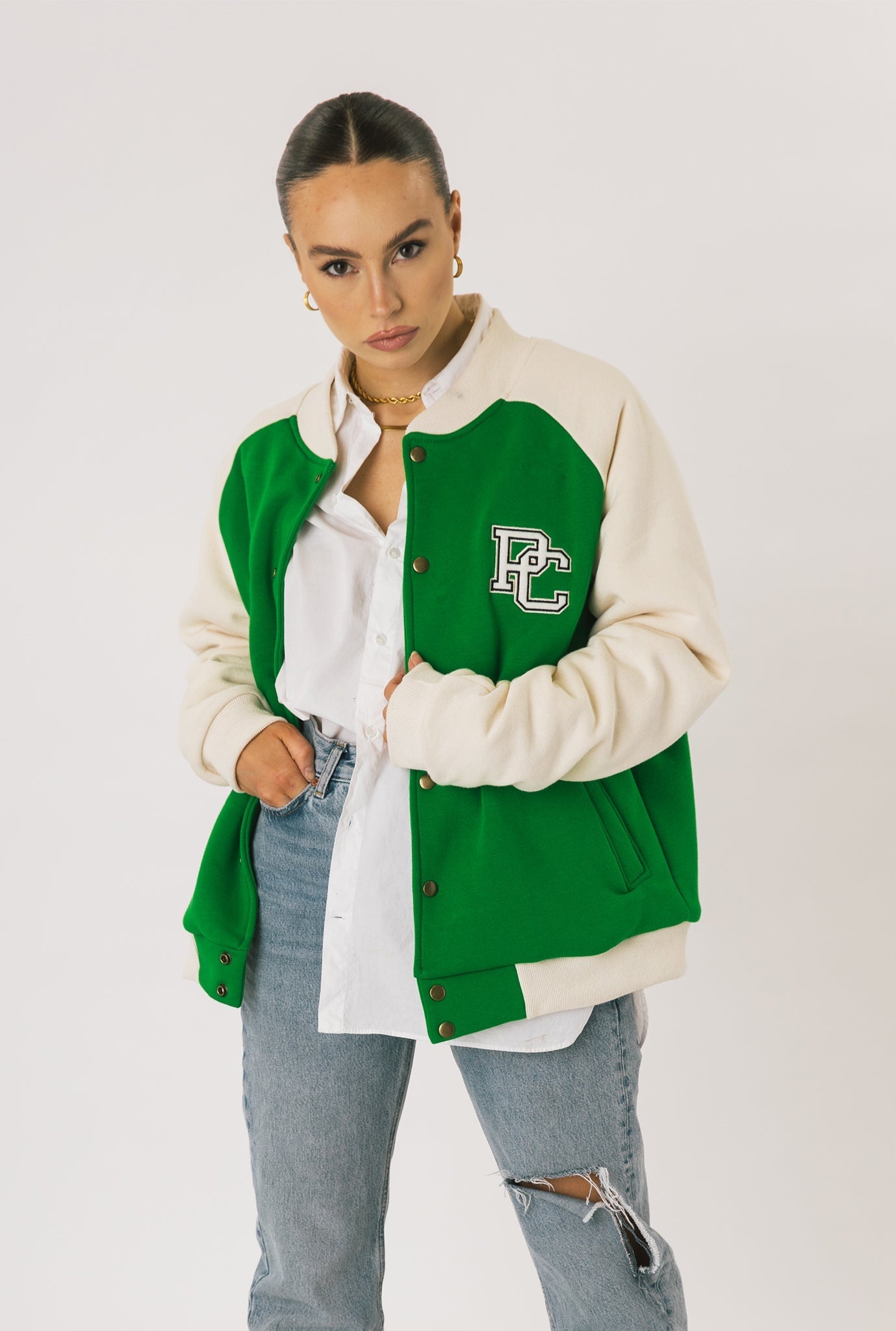 Home is Toronto Baseball Bomber - Kelly Green/Natural