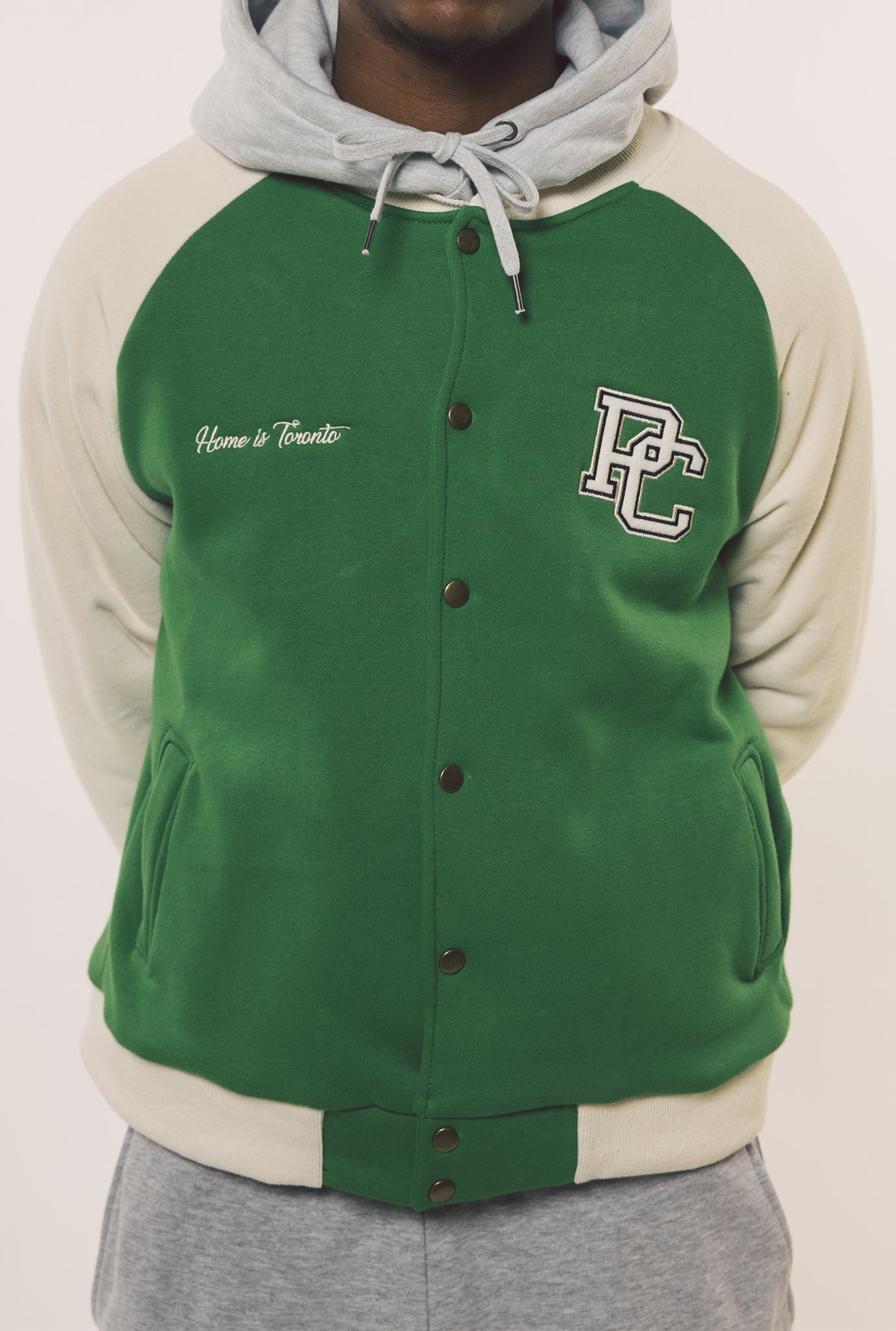 Home is Toronto Baseball Bomber - Kelly Green/Natural