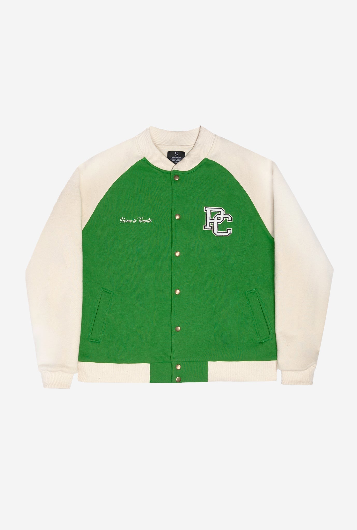 Home is Toronto Baseball Bomber - Kelly Green/Natural