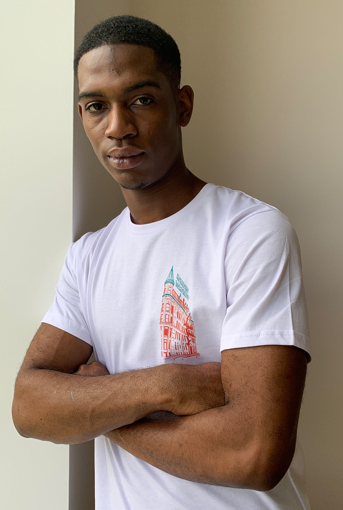 Home is Toronto Flat Iron Graphic T Shirt - White