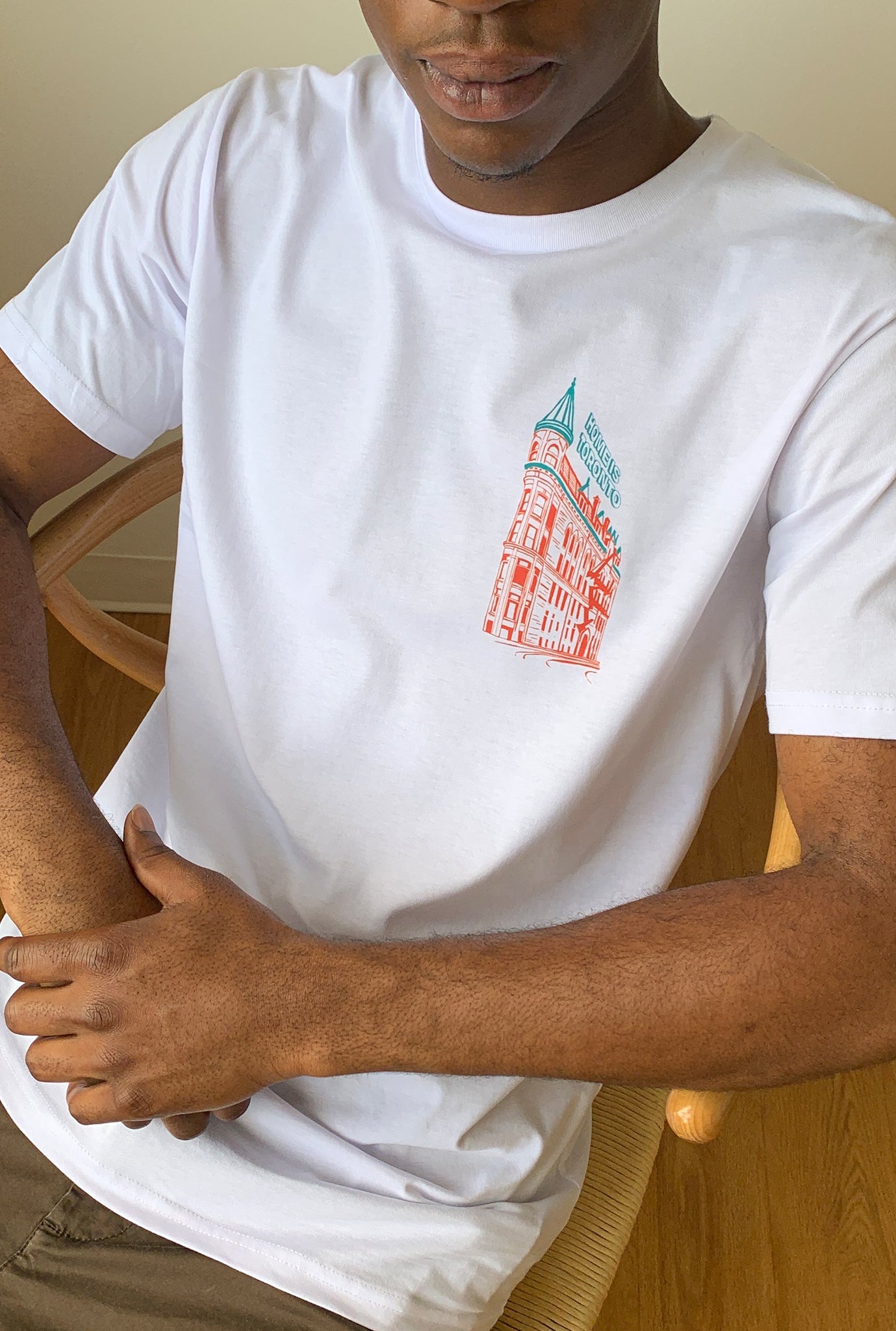Home is Toronto Flat Iron Graphic T Shirt - White