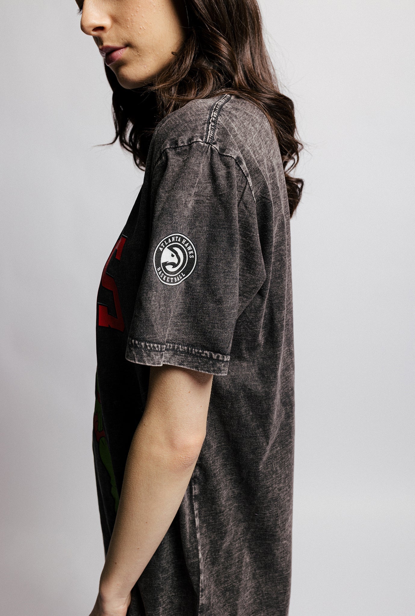 P/C x TMNT Atlanta Hawks Stonewash T-Shirt - Black
