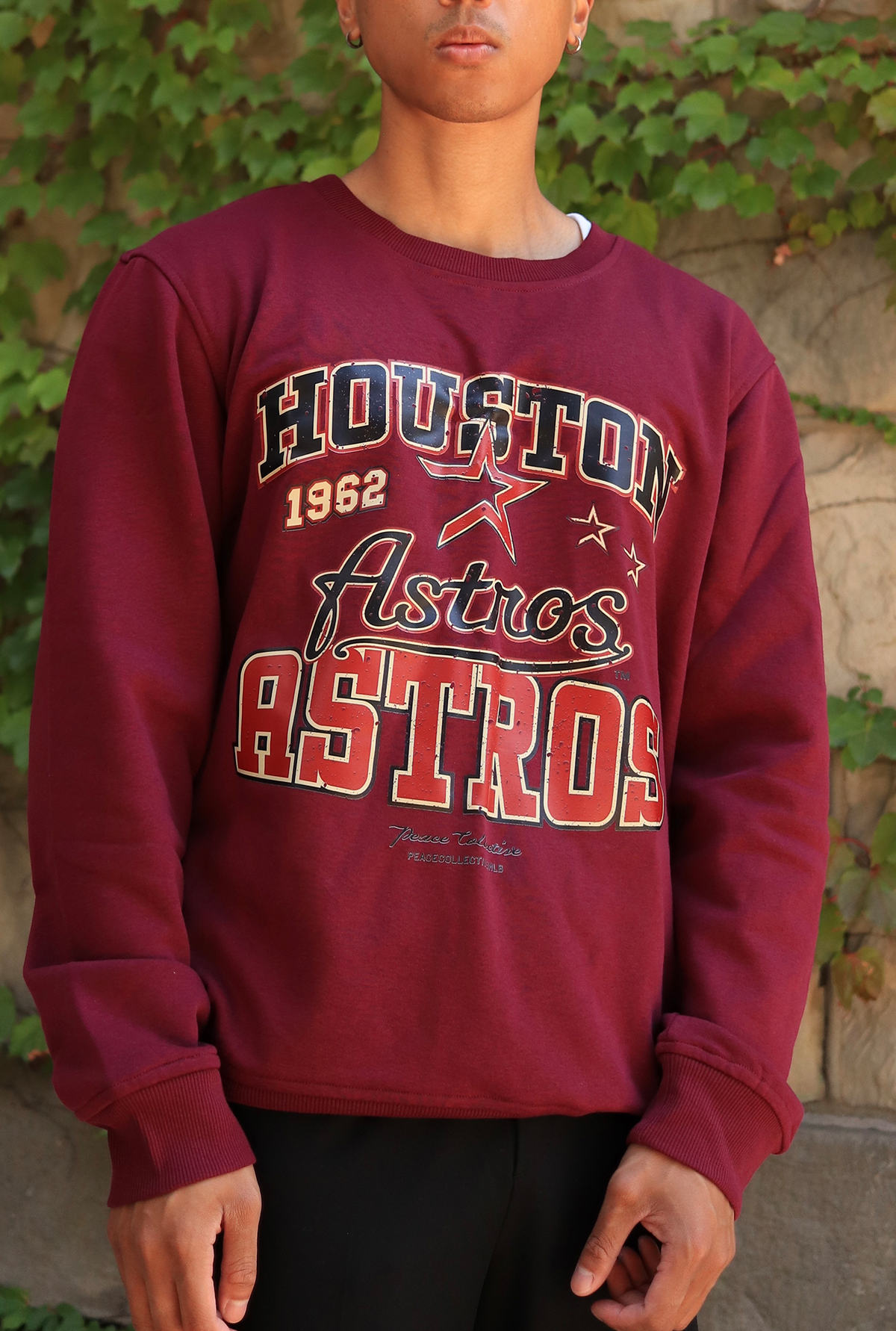 Houston Astros Vintage Washed Crewneck - Maroon