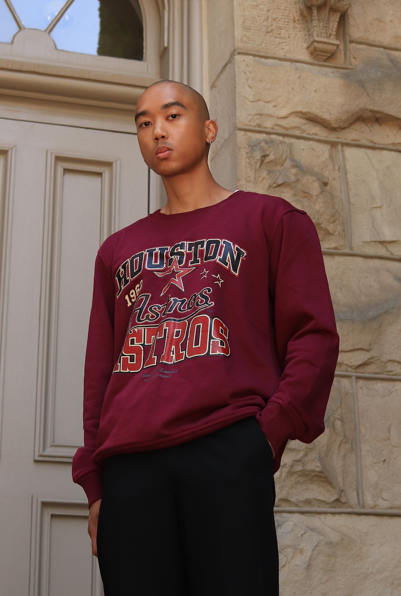 Houston Astros Vintage Washed Crewneck - Maroon