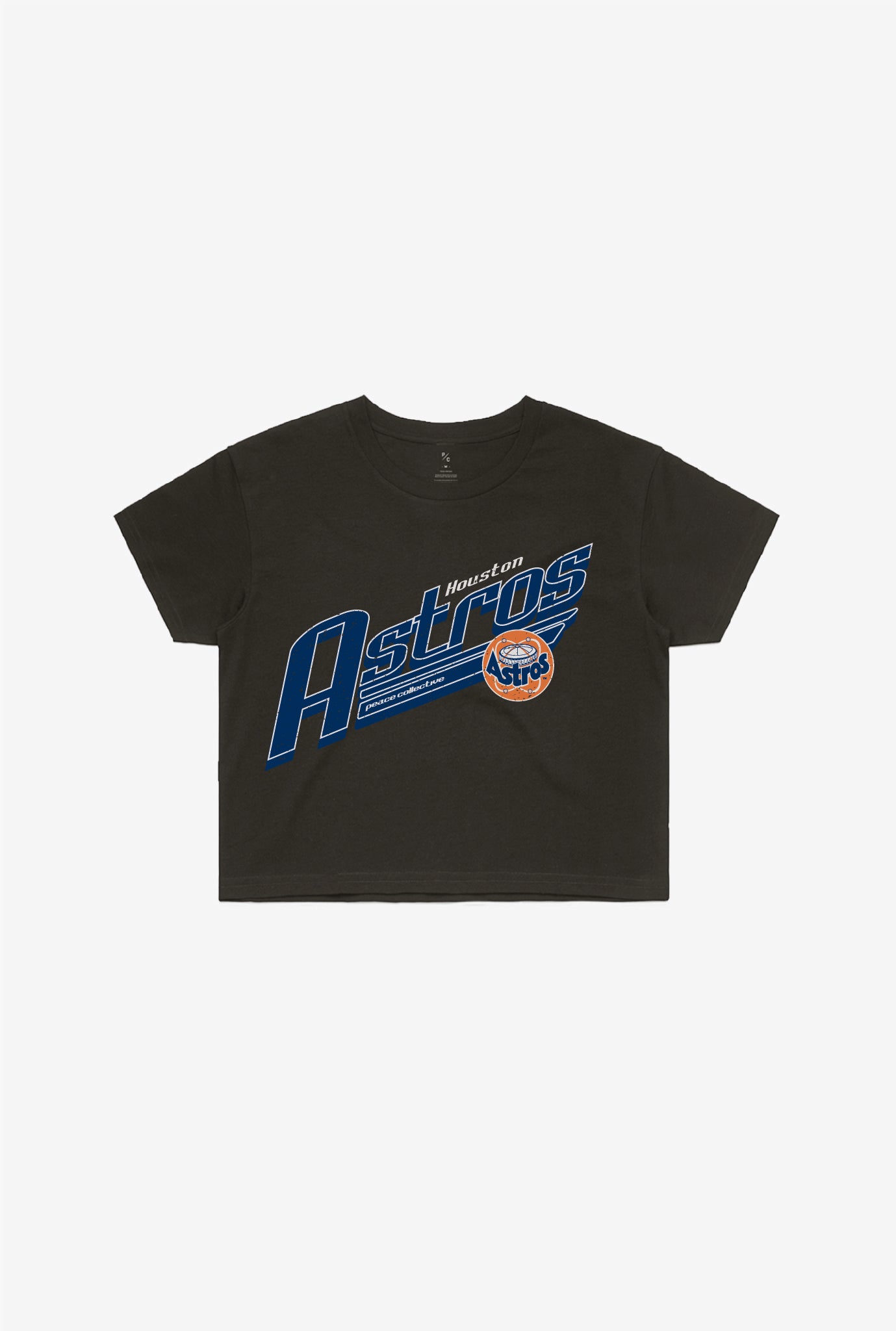 Houston Astros Vintage Cropped T-Shirt - Black
