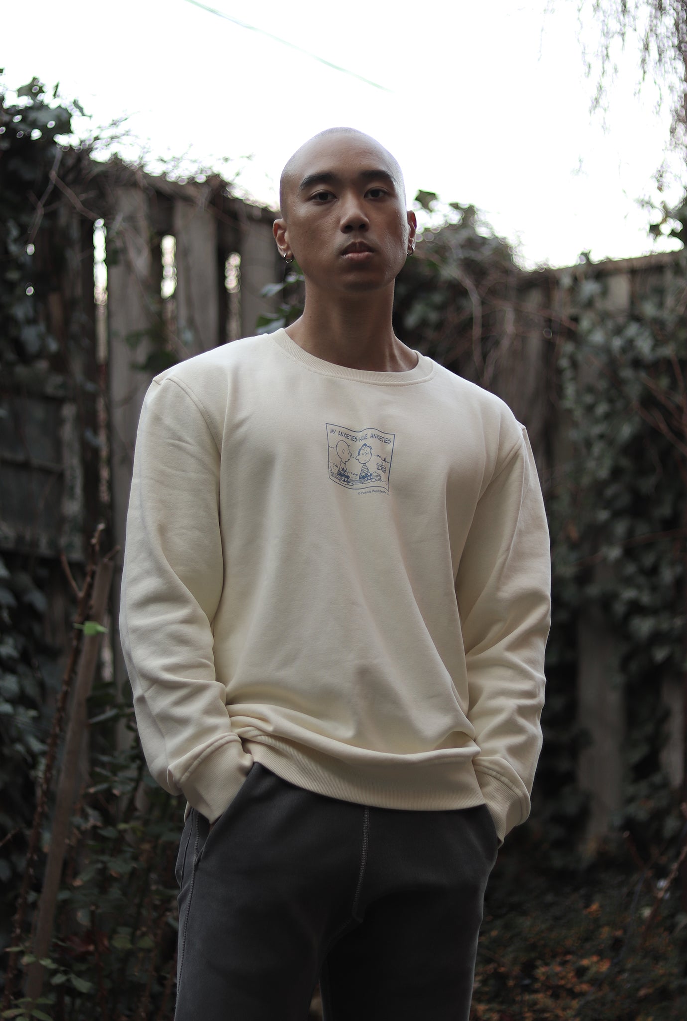 Peanuts My Anxieties have Anxieties Rundhalspullover - Elfenbein