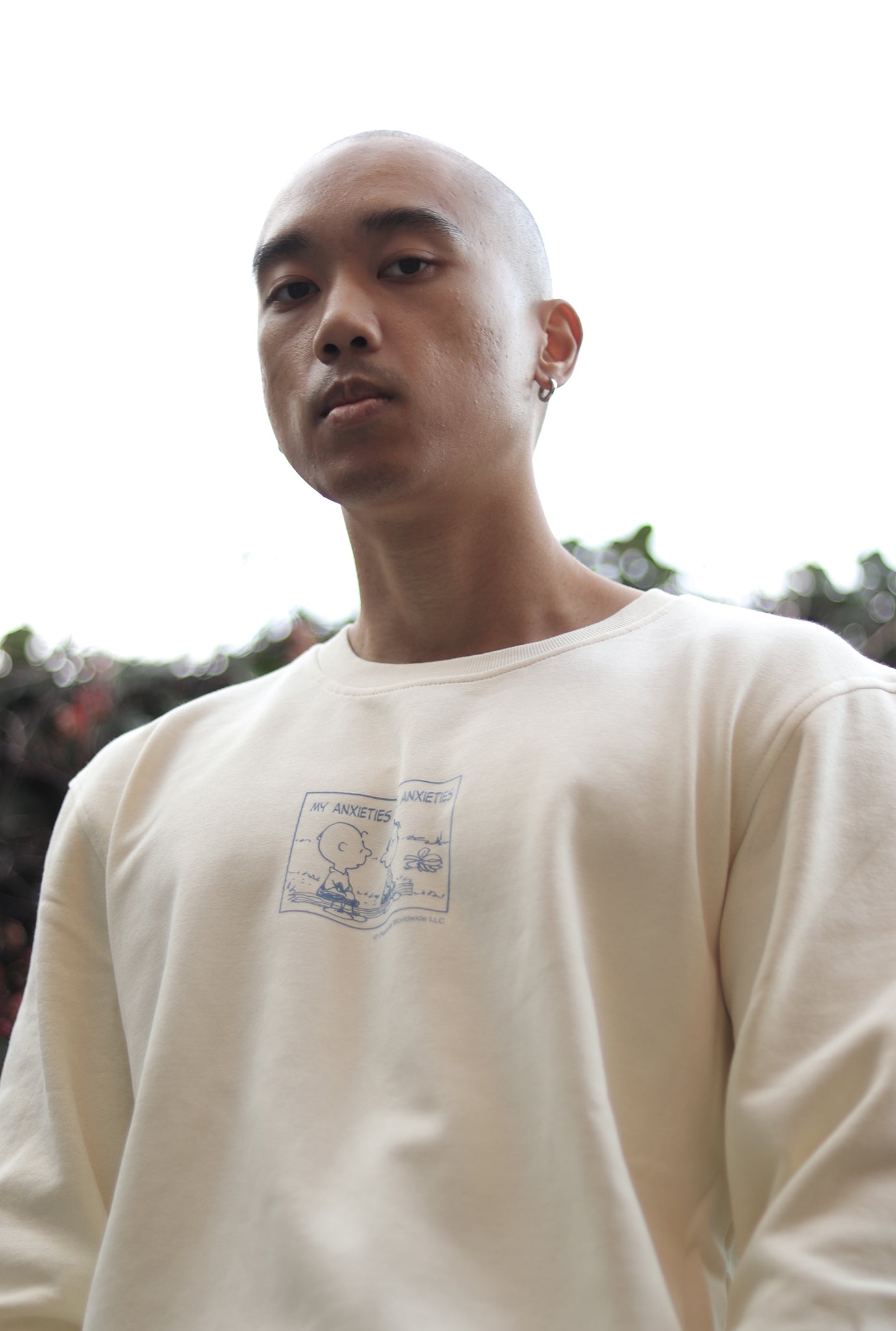 Peanuts My Anxieties have Anxieties Rundhalspullover - Elfenbein