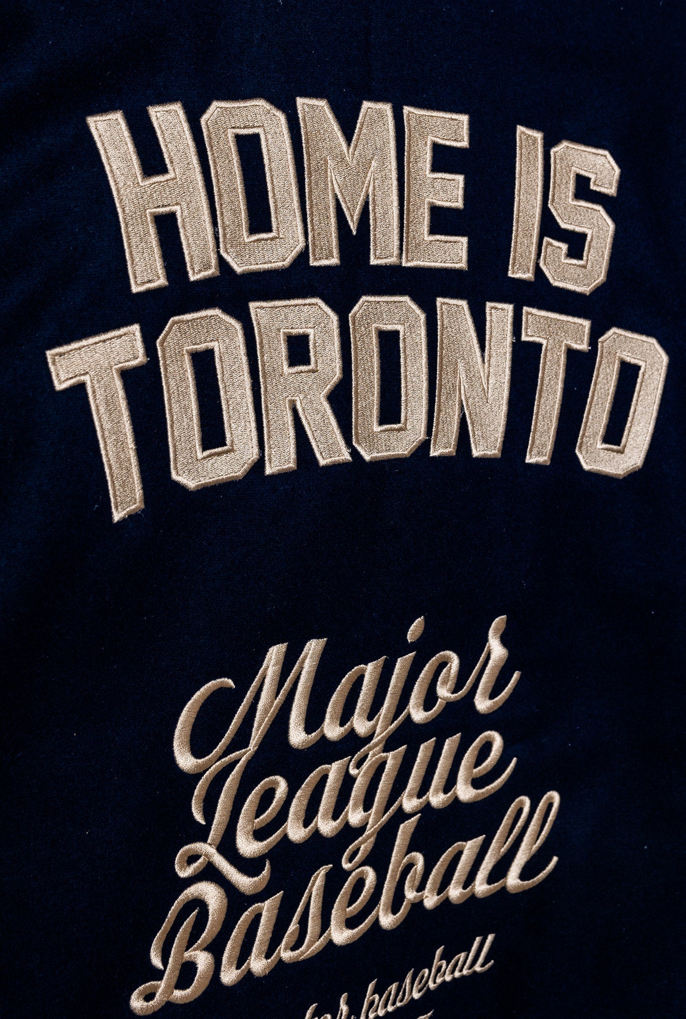 Toronto Blue Jays Patch Letterman-Jacke - Marineblau und Creme