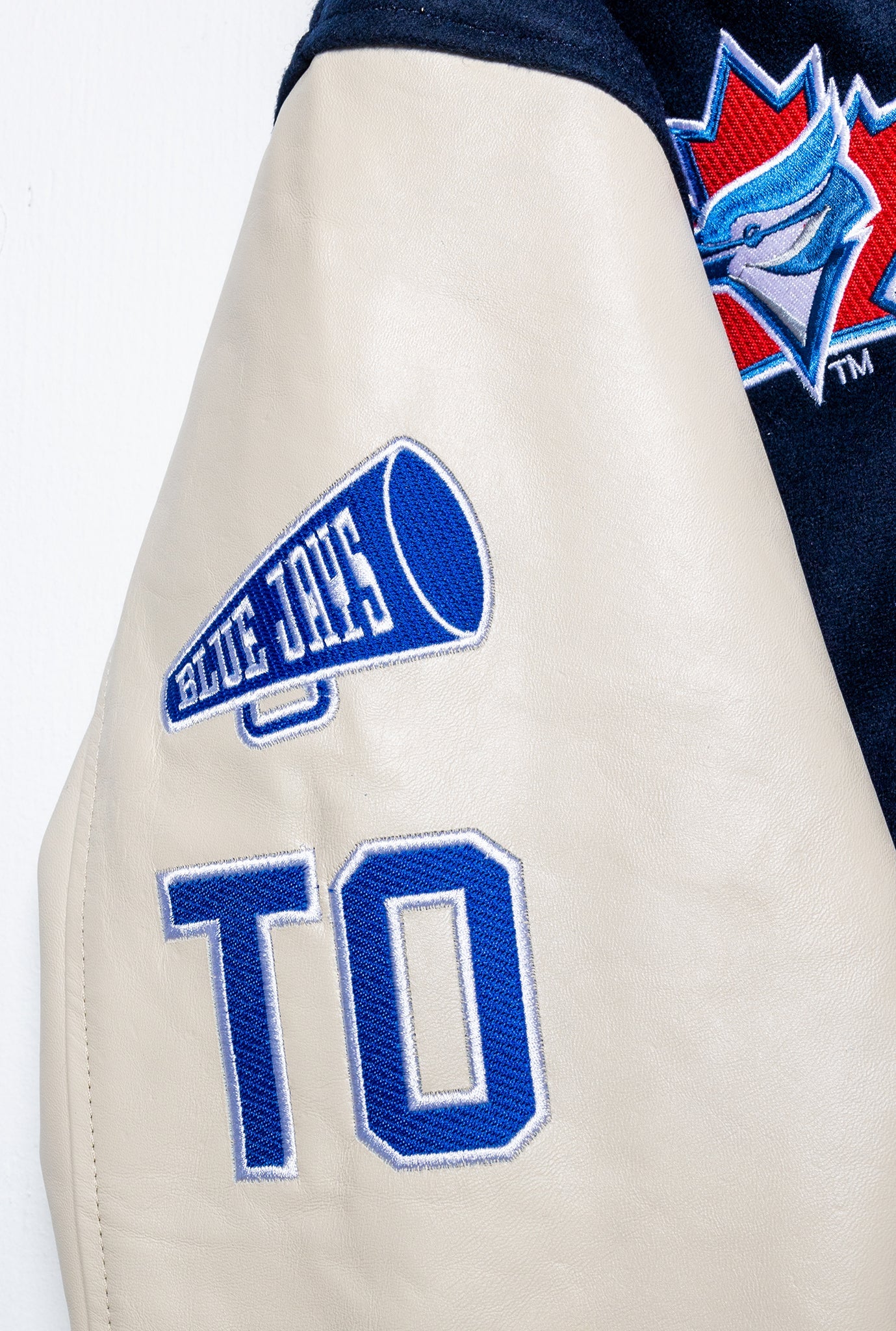 Toronto Blue Jays Patch Letterman-Jacke - Marineblau und Creme