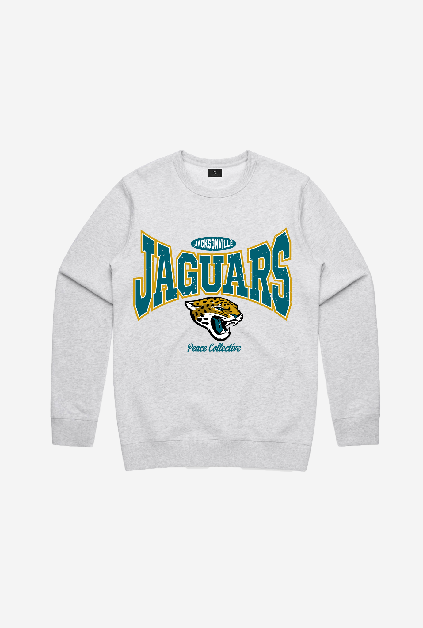 Jacksonville Jaguars Washed Graphic Crewneck - Ash