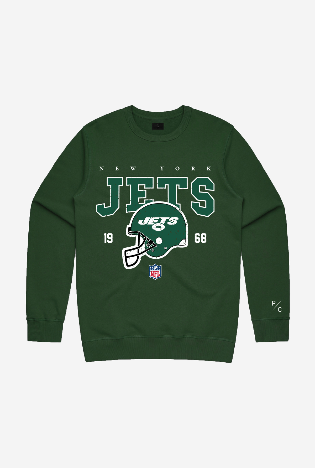 Pull ras du cou vintage des New York Jets - Vert forêt