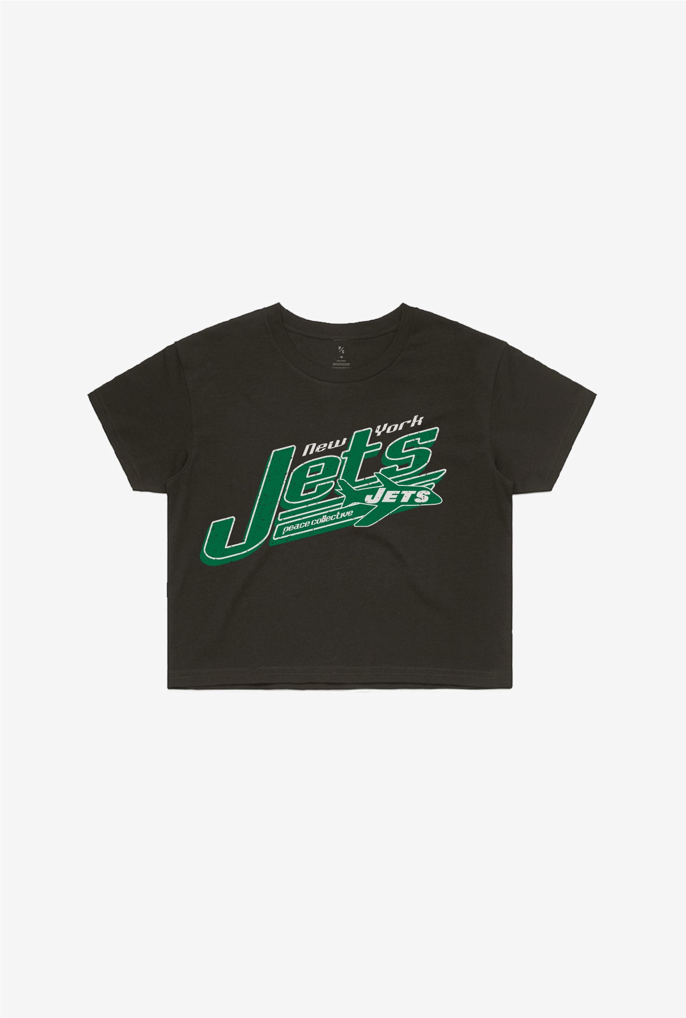 New York Jets Vintage Cropped T-Shirt - Black