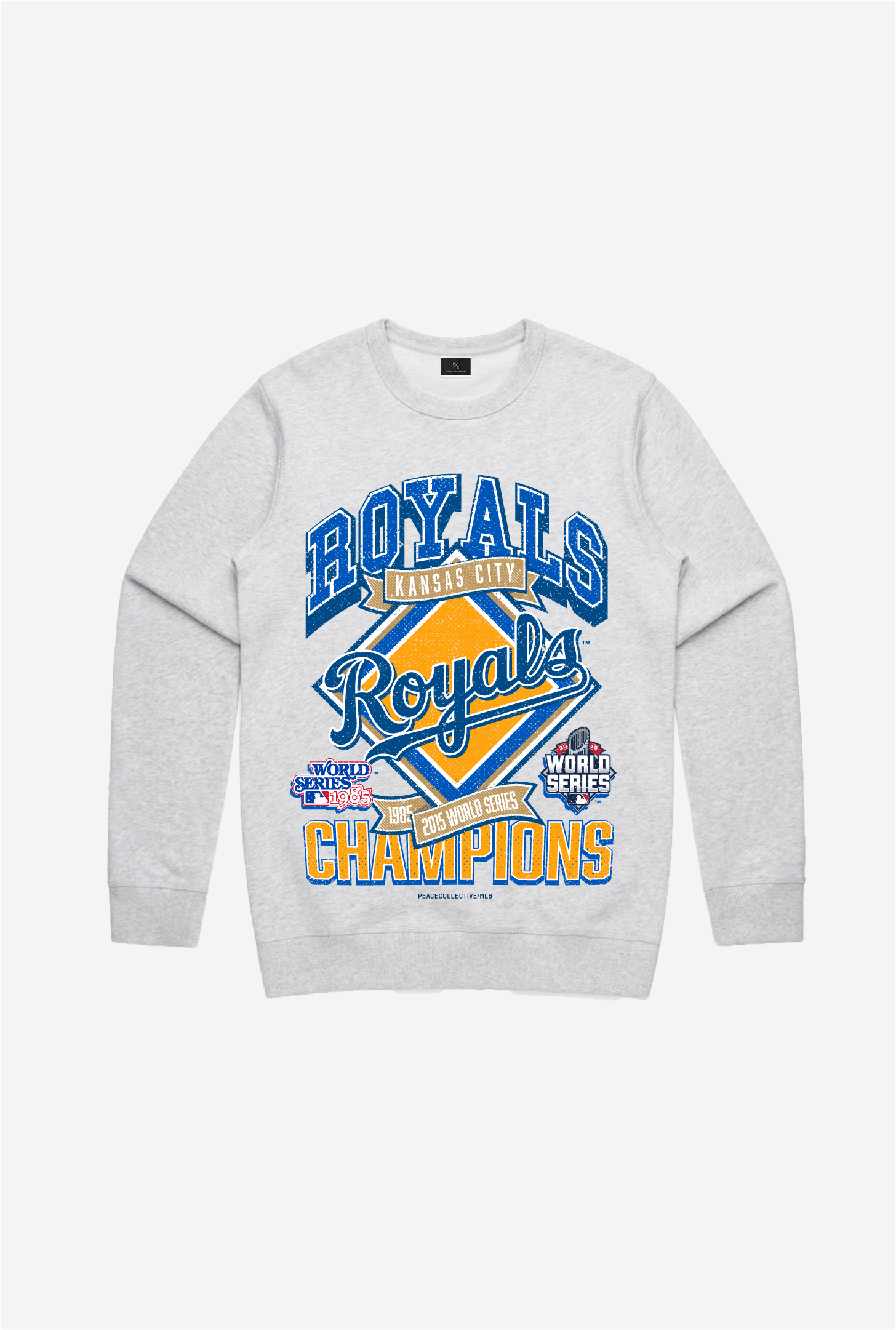 Kansas City Royals Vintage Cooperstown Collection Crewneck - Ash