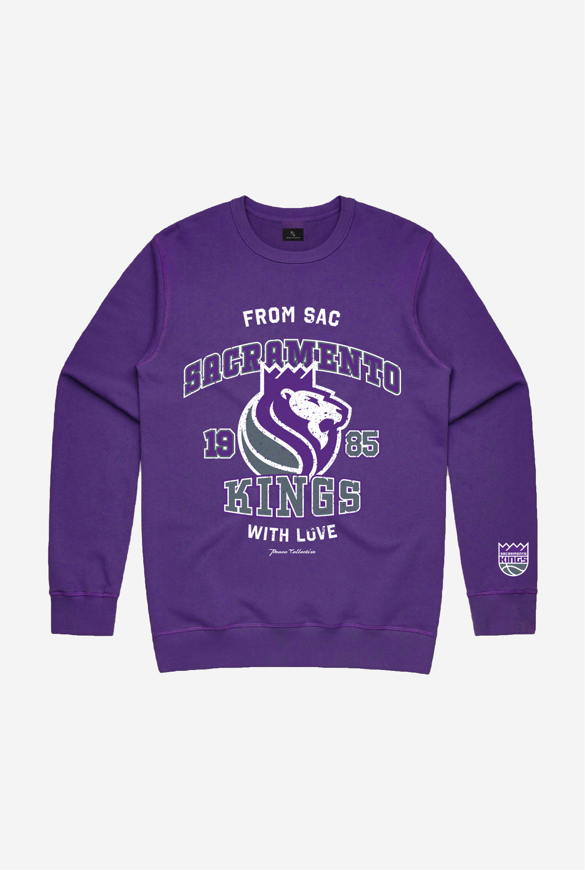 Sacramento Kings Washed Crewneck - Purple