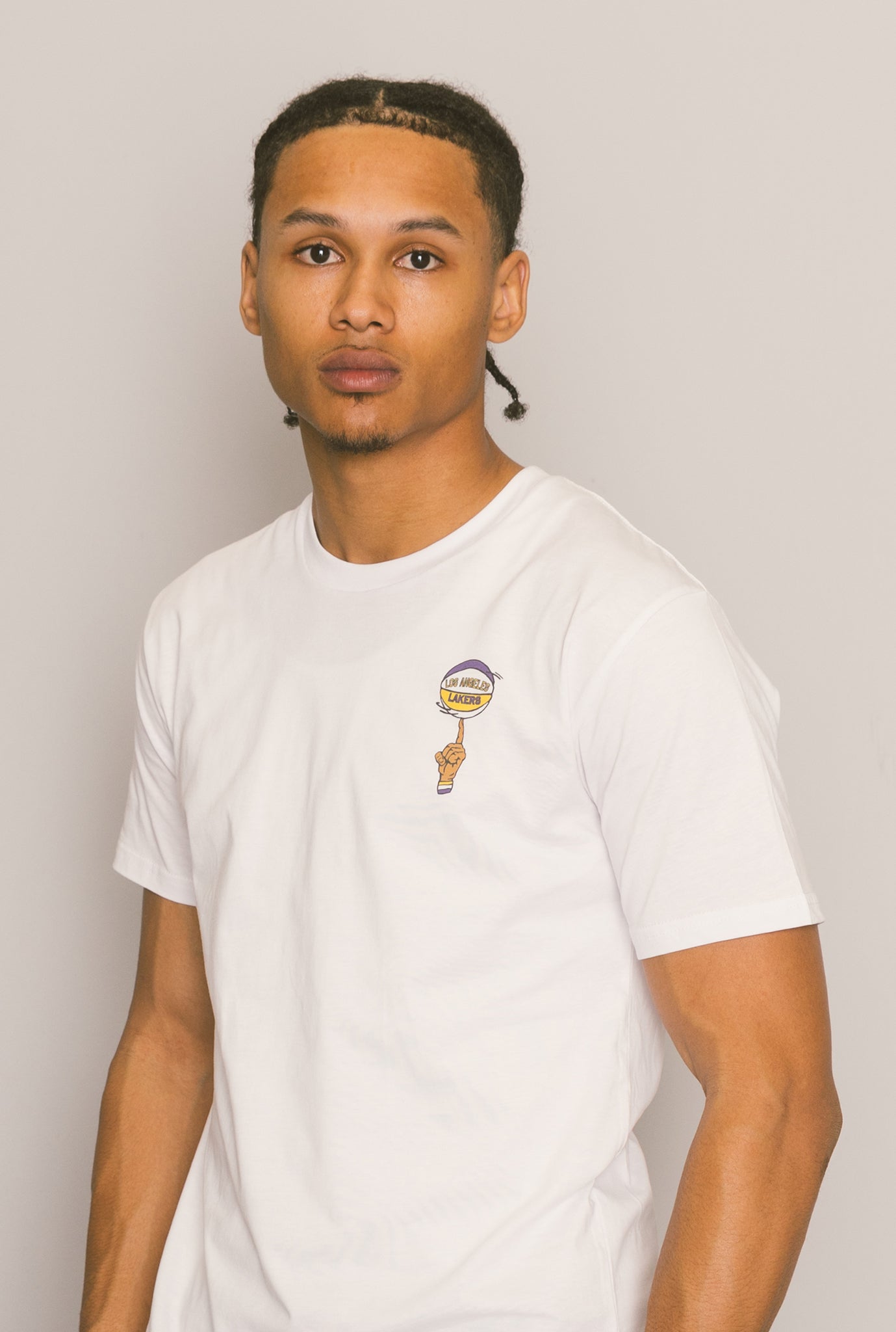 Los Angeles Lakers Spinning Ball T-Shirt - White