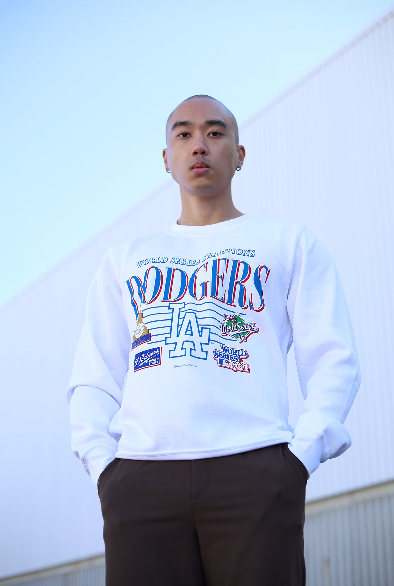 Los Angeles Dodgers Throwback Crewneck - White