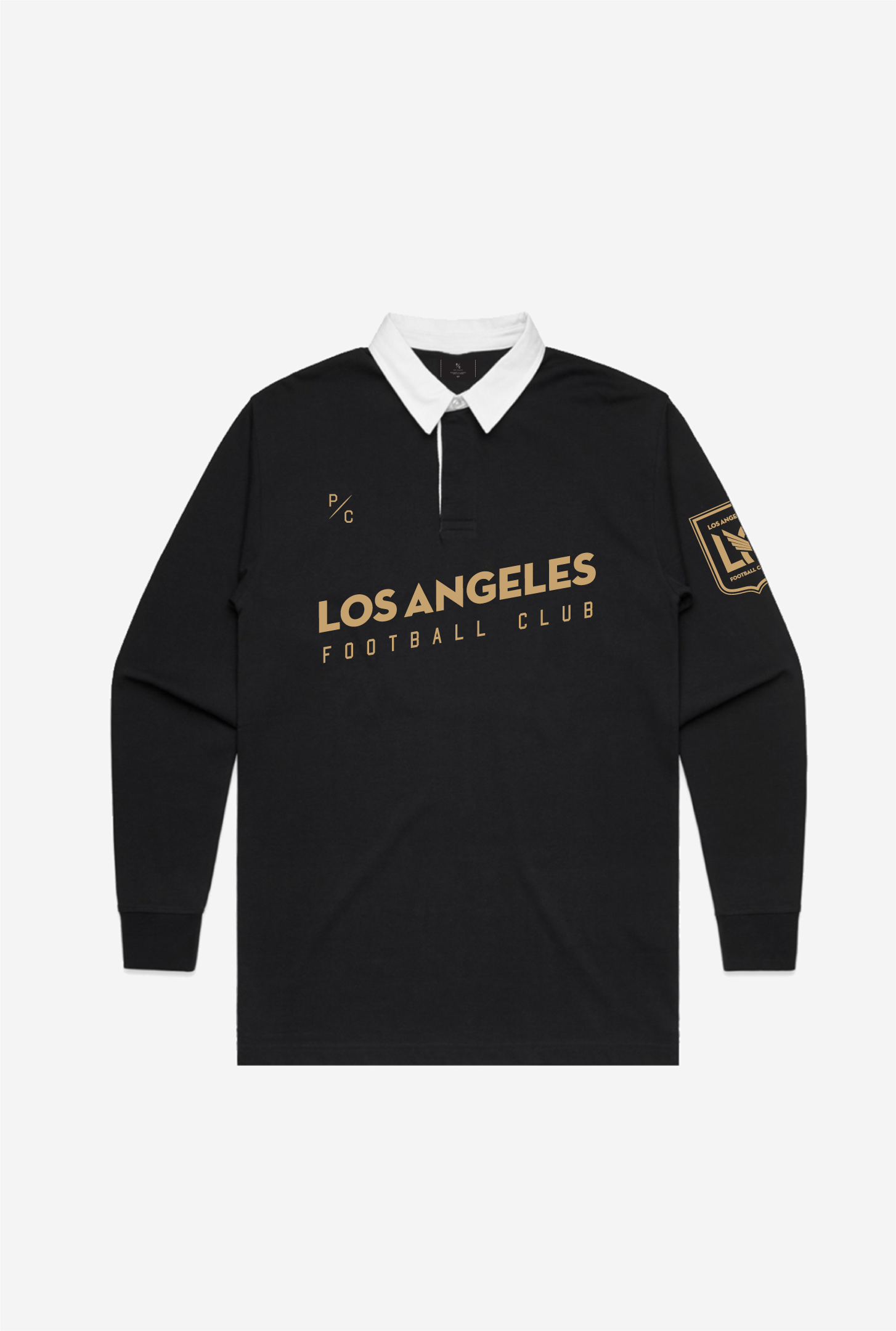 Los Angeles FC Rugby Long Sleeve Polo - Black