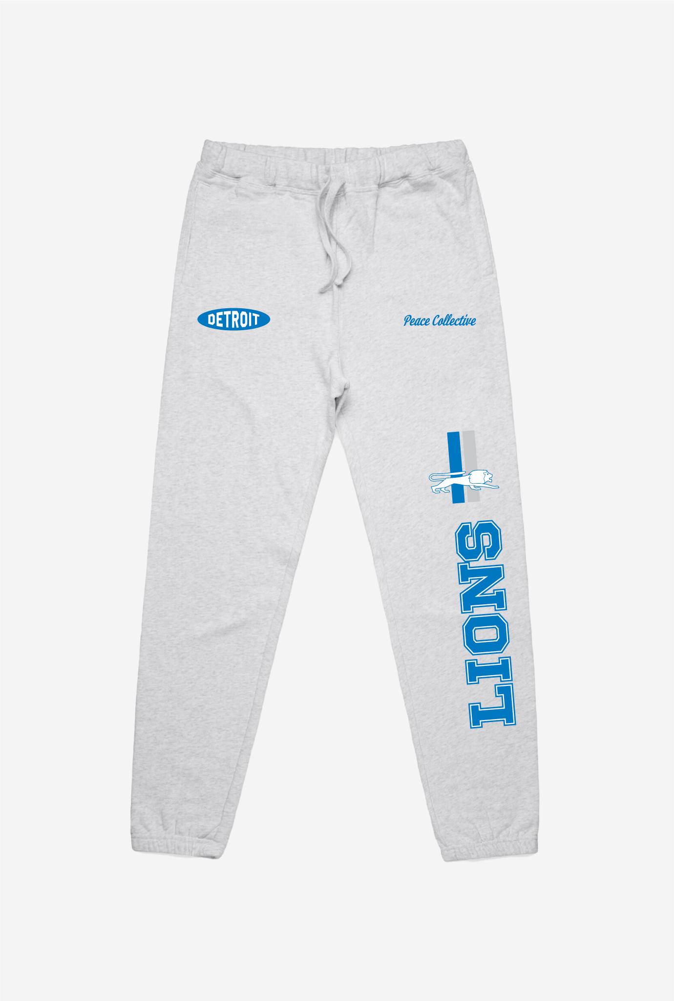 Detroit Lions Washed Graphic Joggers - Ash
