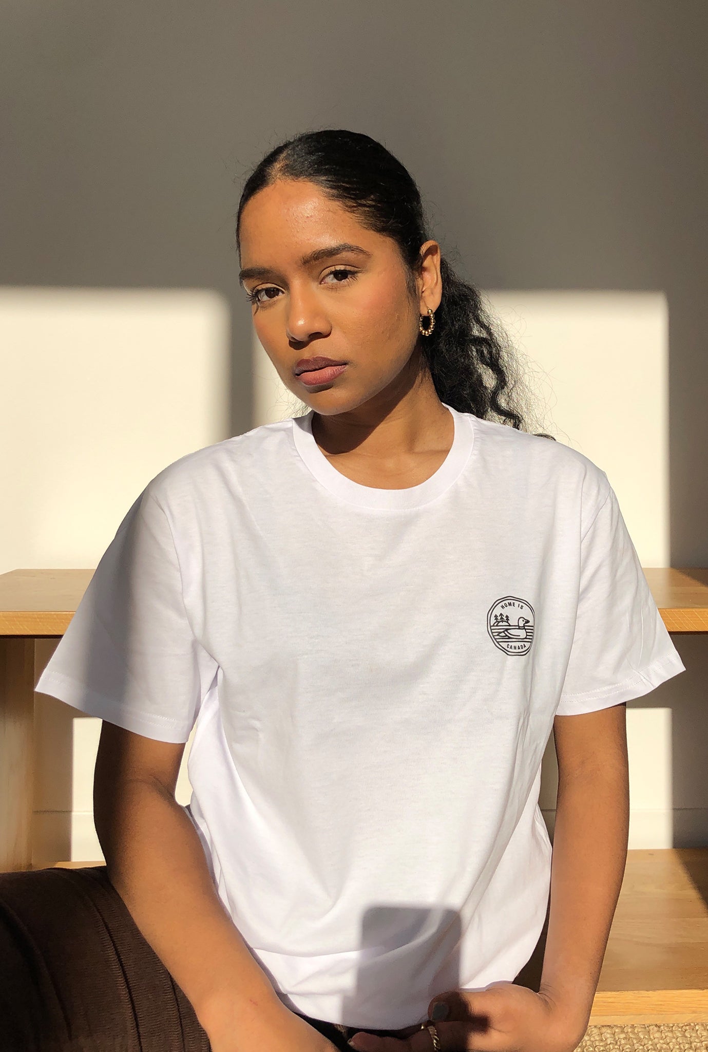 Home is Canada Loonie T-Shirt - White