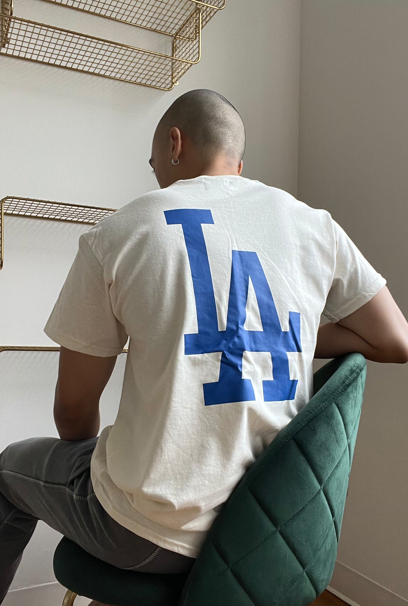 LA Dodgers Heavyweight T Shirt - Natural