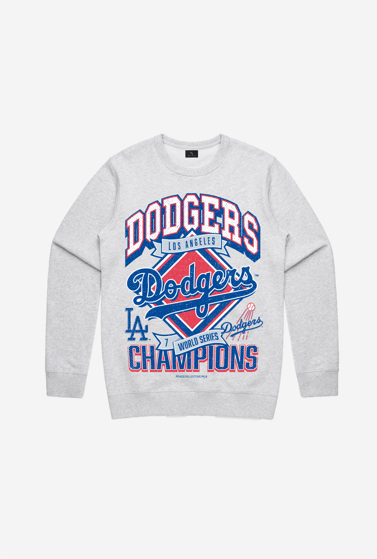 Los Angeles Dodgers Vintage Cooperstown Collection Crewneck - Ash