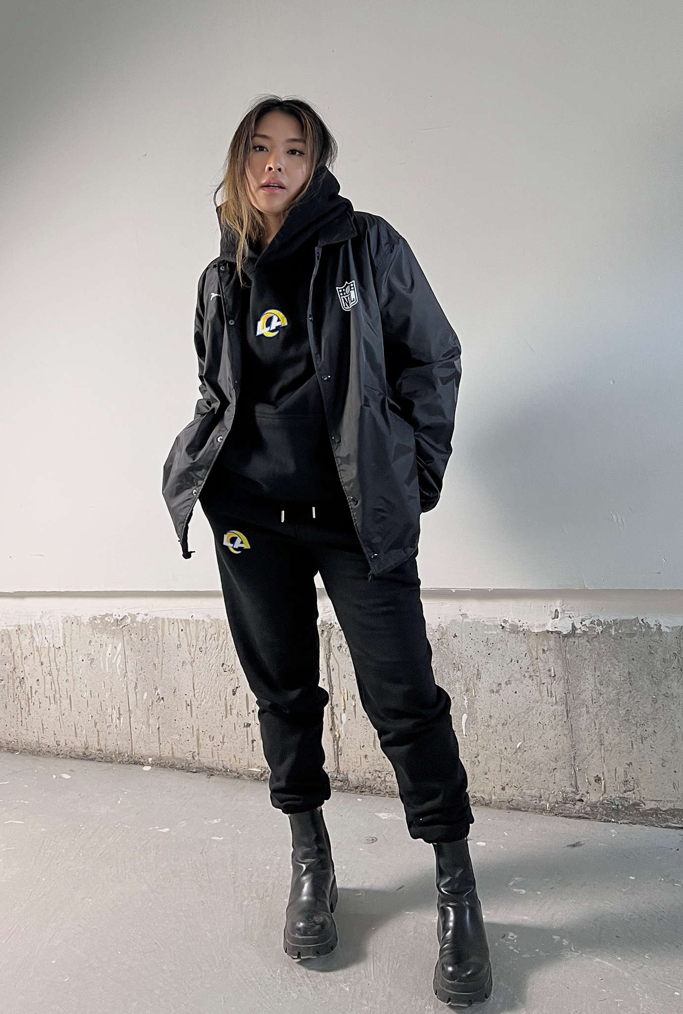 Los Angeles Rams Coach Jacket - Black