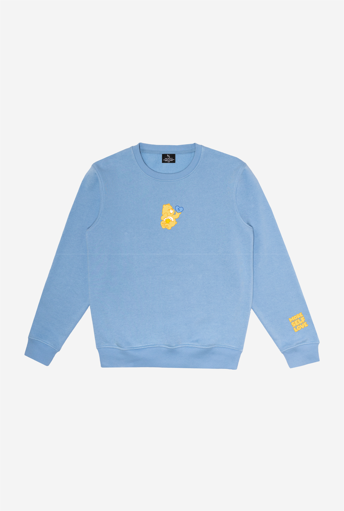 Funshine Bear More Self Love Crewneck - Vista Blue