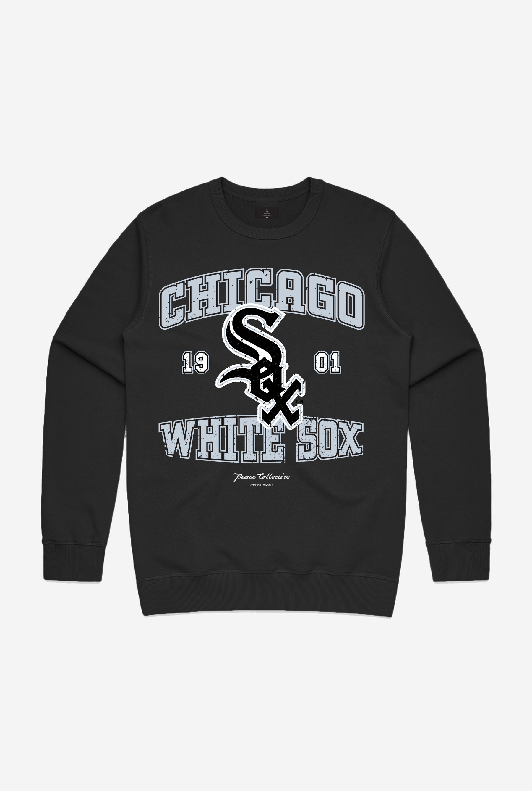 Pull ras du cou délavé vintage des Chicago White Sox - Noir