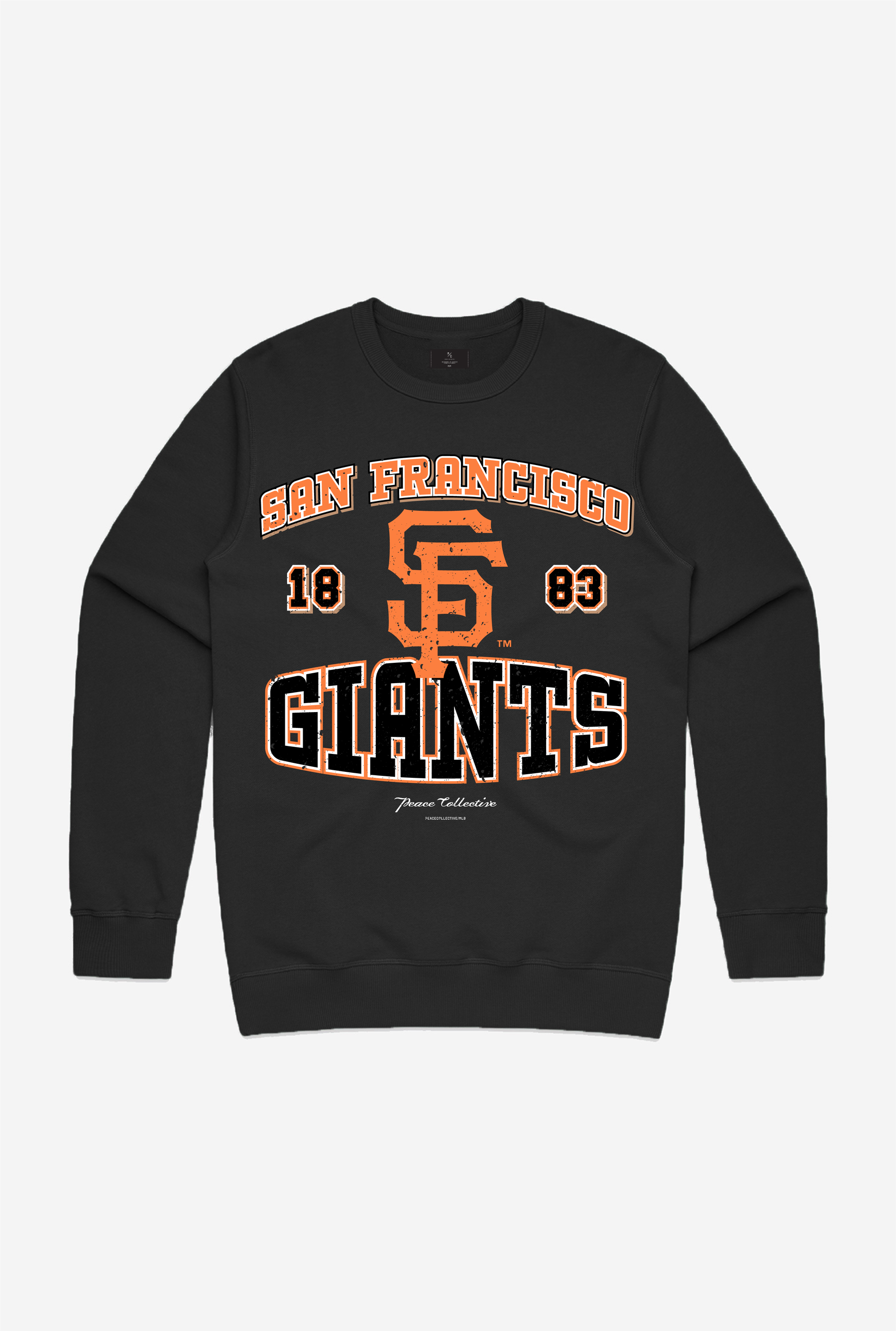 San Francisco Giants Vintage Washed Crewneck - Black