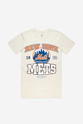 New York Mets Vintage Washed T-Shirt - Ivory