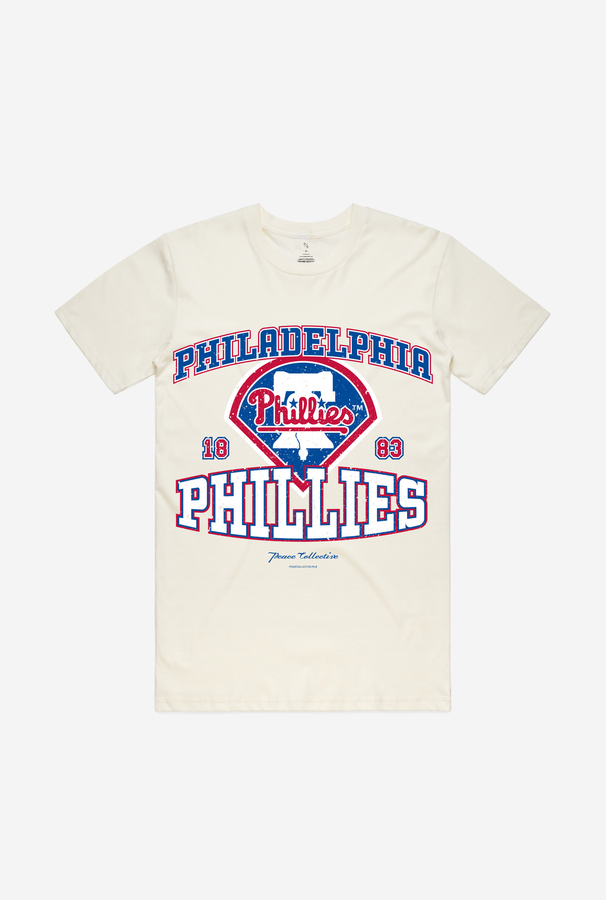 Philadelphia Phillies Vintage Washed T-Shirt - Ivory
