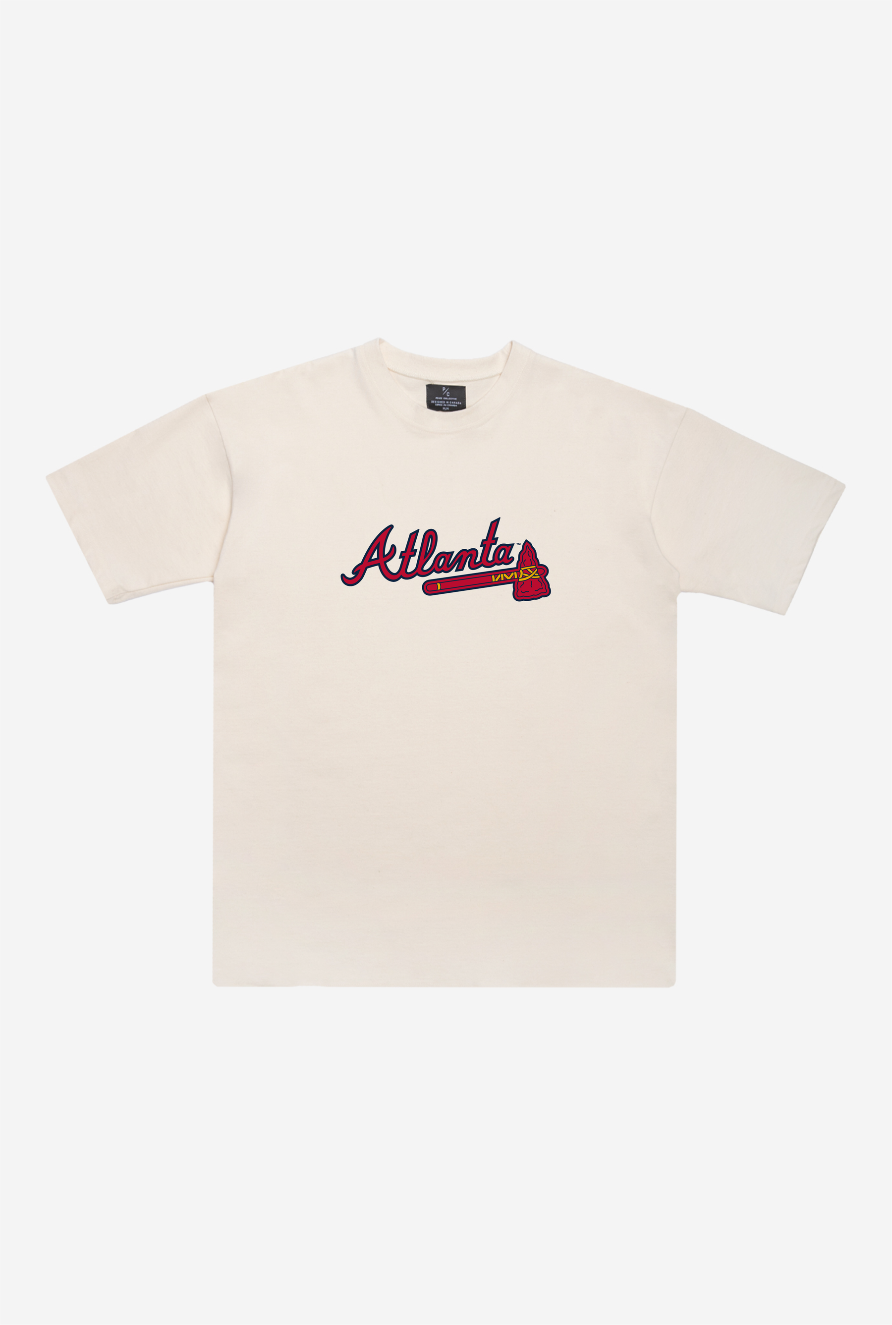 Atlanta Braves Heavyweight T-Shirt - Natural