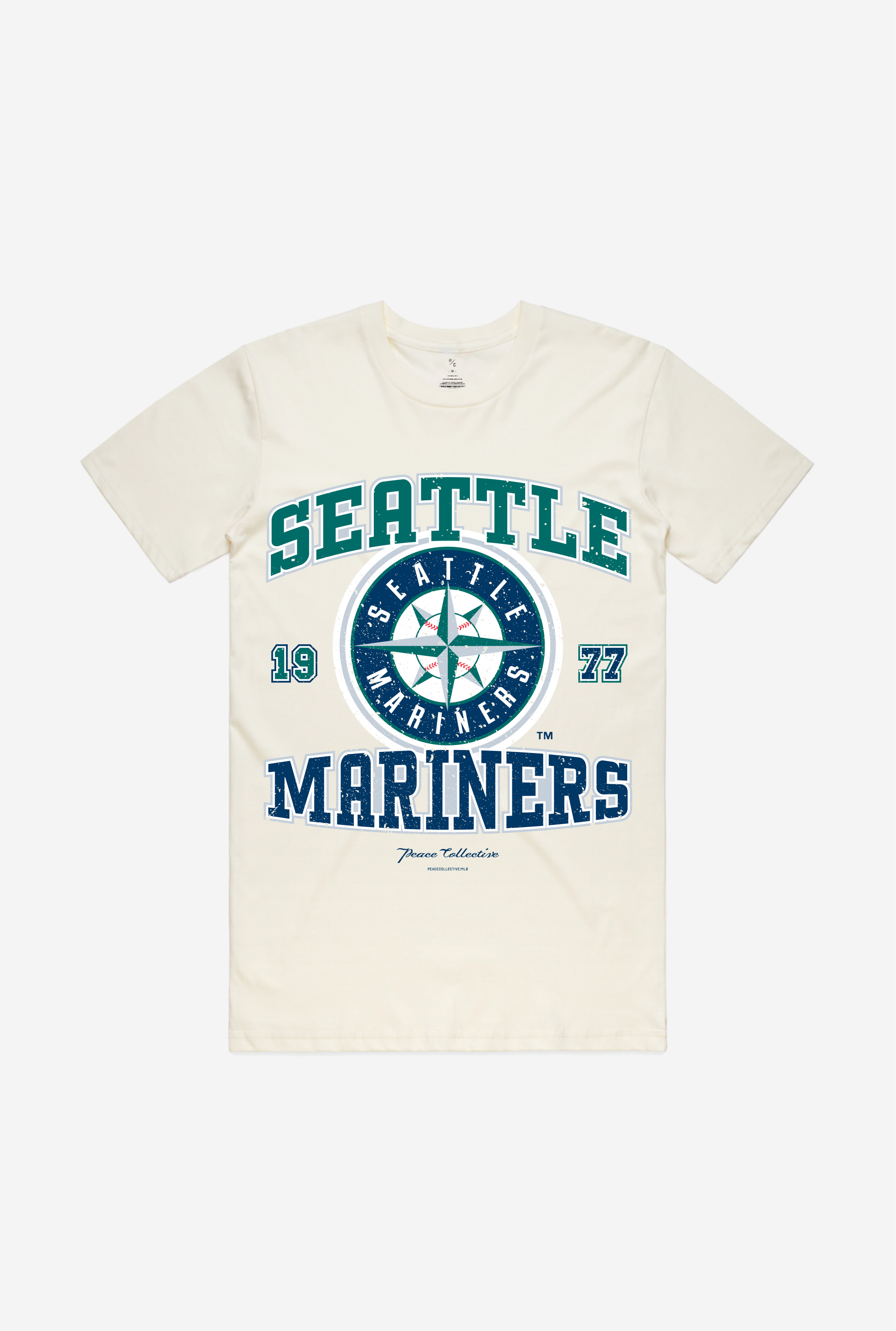 Seattle Mariners Vintage Washed T-Shirt - Ivory